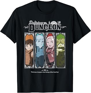 Delicious in Dungeon Ornate Frame Character Panels Anime T-Shirt Unisex T-shirt, Sweatshirt, Hoodie, Long Sleeve Tee - T-Shirt, Sweatshirt, Hoodie