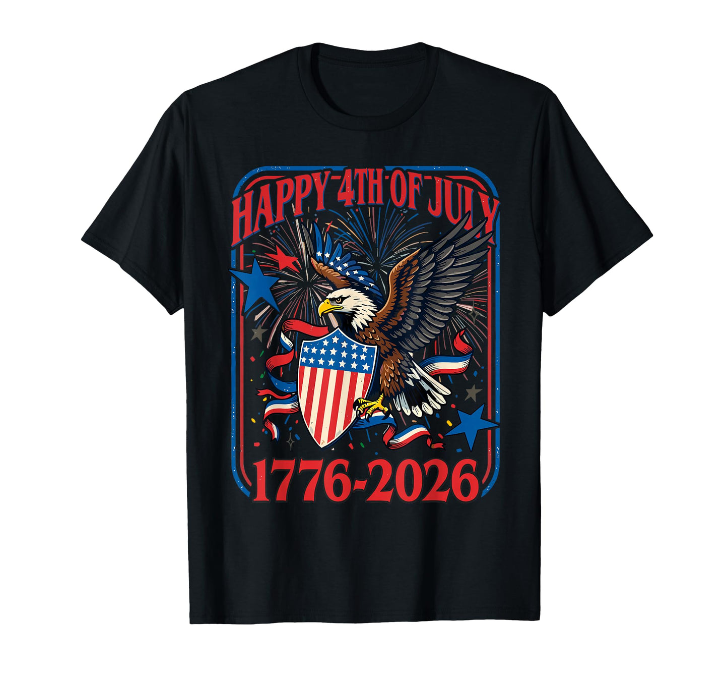 Happy 4Th July Patriotic Usa Flag T-Shirt - Fun Novelty Design for Adults - T-Shirt, Sweatshirt, Hoodie