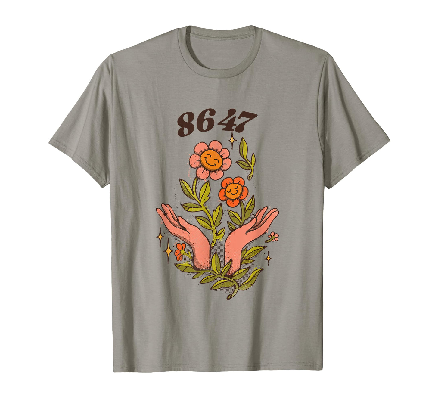 Funny 8647 Subtle Floral 86 47 T-Shirt - Minimalist Print Men Women - T-Shirt, Sweatshirt, Hoodie