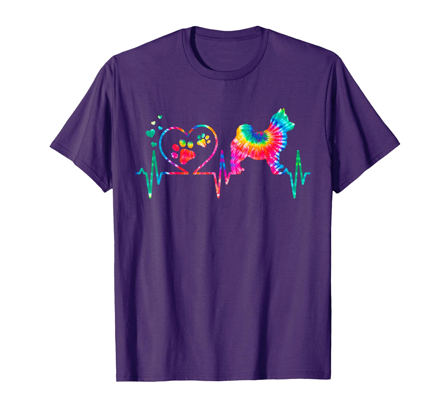 Pomsky Mom Dad Heartbeat Tie Dye T-Shirt - Fun Novelty Design Men Women - T-Shirt, Sweatshirt, Hoodie