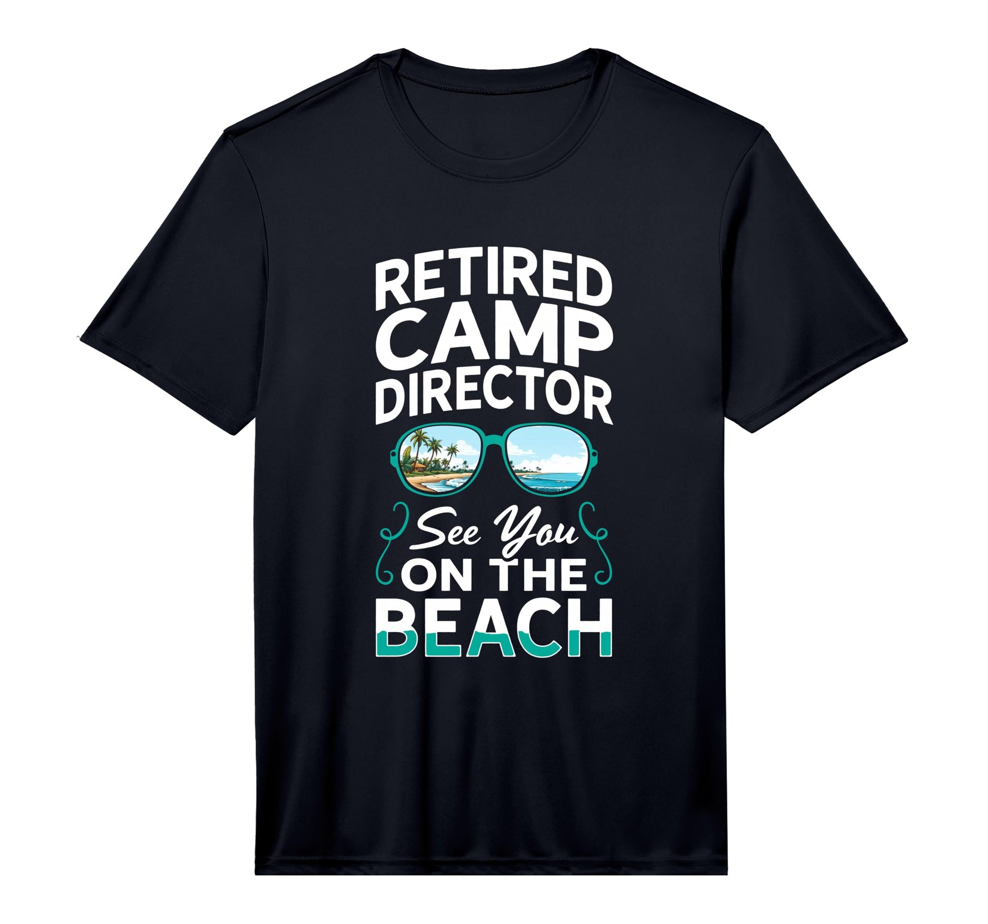 Mens Sunglasses Beach Retired Camp T-Shirt - Unique Graphic for Adults - T-Shirt, Sweatshirt, Hoodie