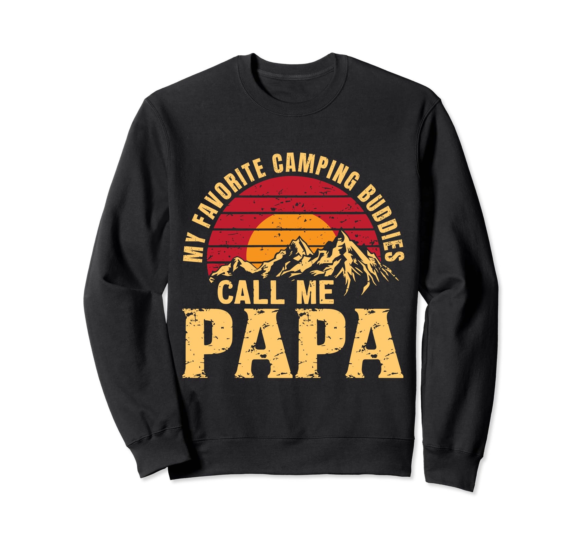 Camping Papa Funny Dad Grandpa Sweatshirt - Aesthetic Graphic for Adults - T-Shirt, Sweatshirt, Hoodie