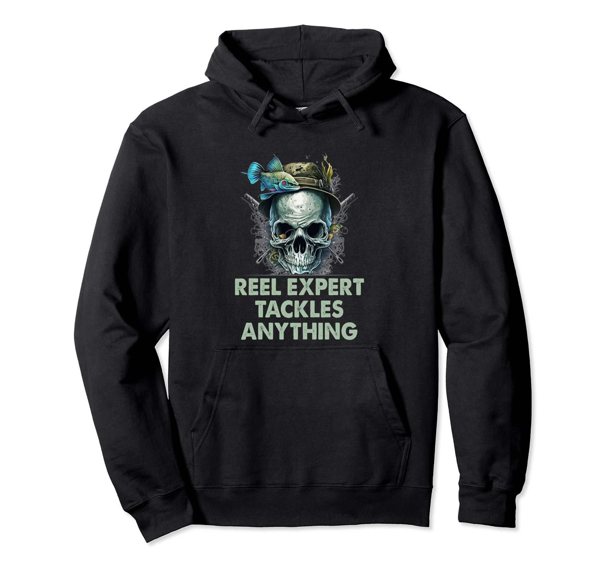 Reel Expert Tackles Anything Fishing Fathers Hoodie - Graphic Print Unisex - T-Shirt, Sweatshirt, Hoodie