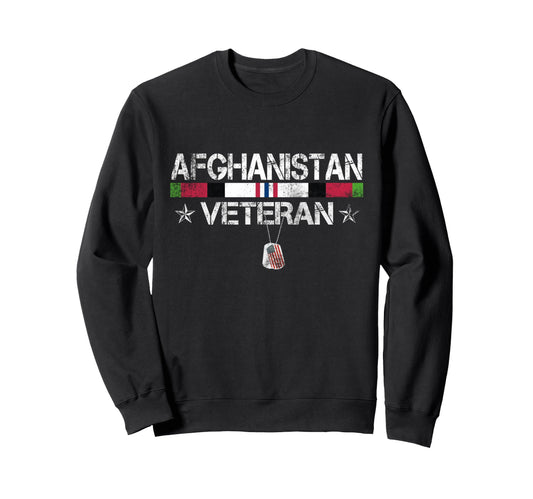 Afghanistan Veteran Patriotic Sweatshirt - Streetwear Style Men Women - T-Shirt, Sweatshirt, Hoodie