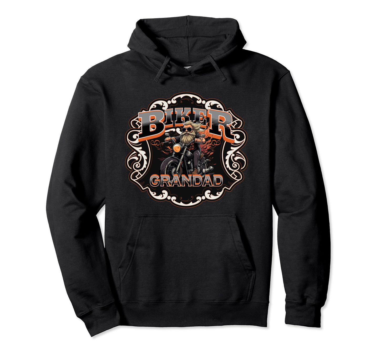 Mens Motorbike Biker Grandpa Hoodie - Casual Everyday Wear Unisex - T-Shirt, Sweatshirt, Hoodie