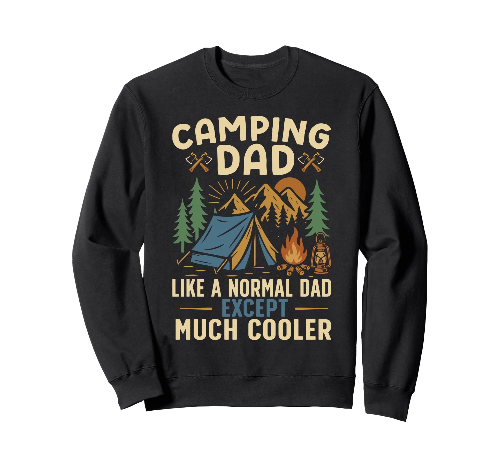 Tent Camping Husband Dad Father Sweatshirt - Trendy Graphic for Adults - T-Shirt, Sweatshirt, Hoodie