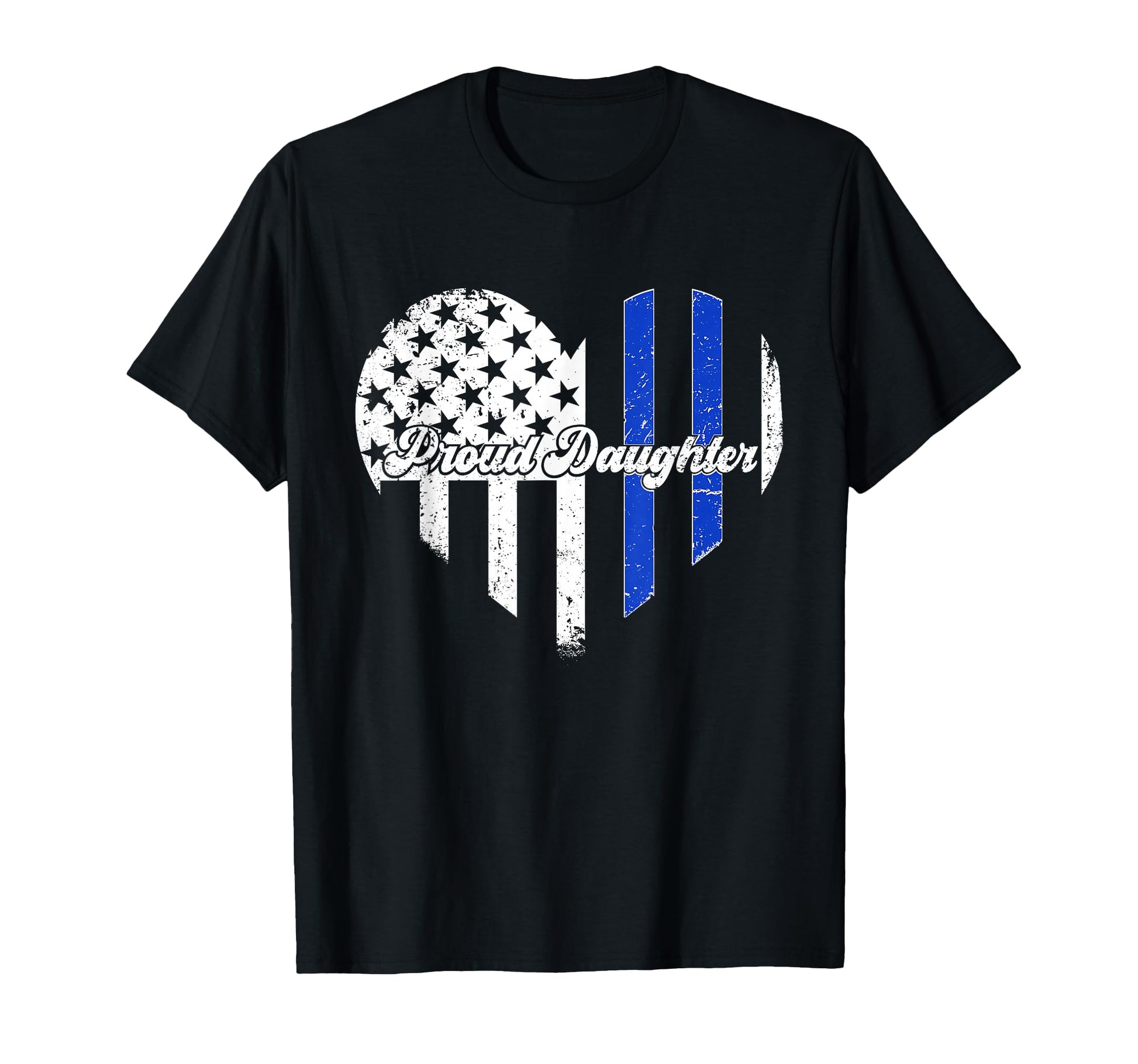 Proud Daughter Police Daughter T-Shirt - Custom Art Print for Adults - T-Shirt, Sweatshirt, Hoodie