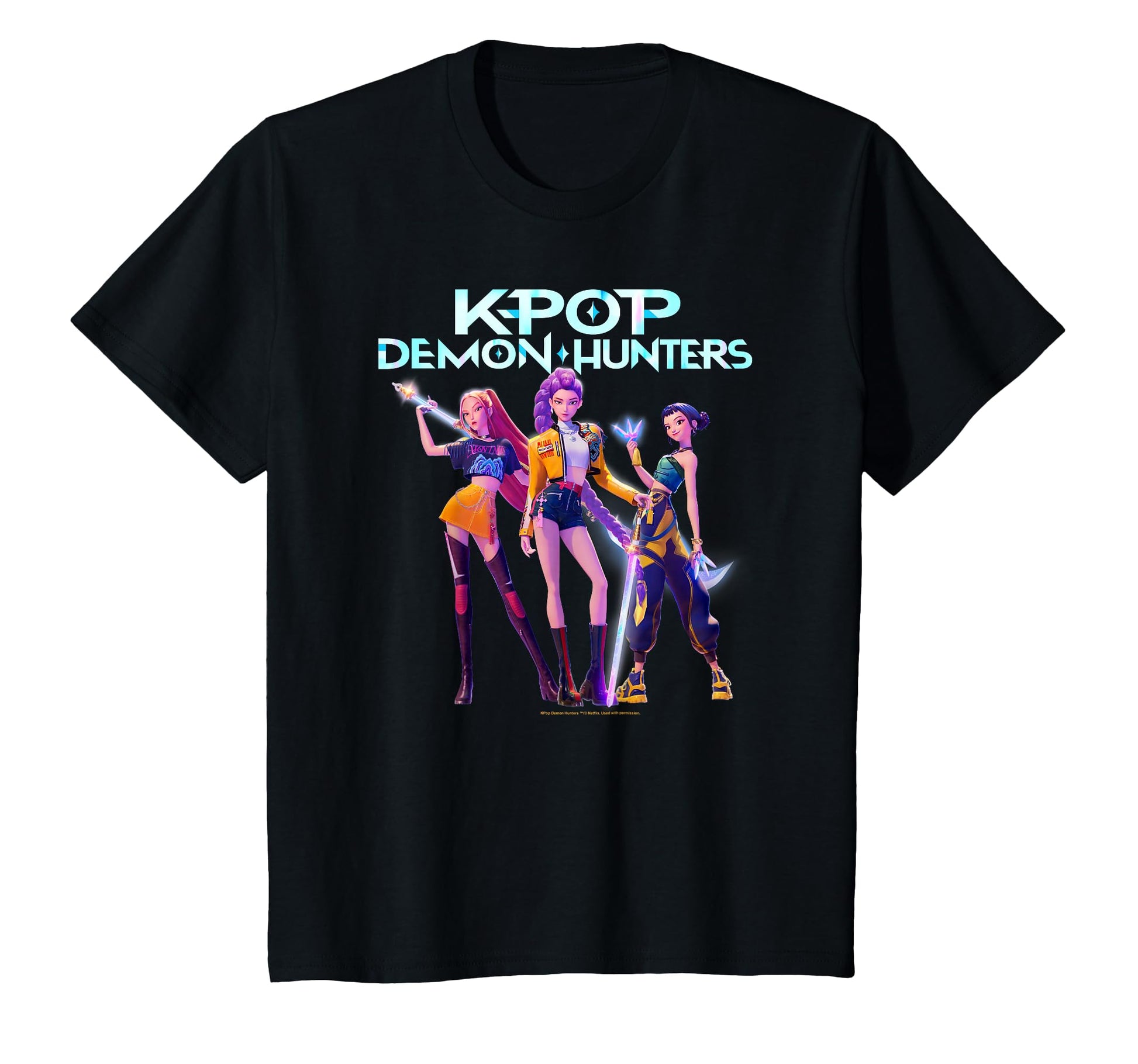 Kpop Demon Hunters Halloween Huntrix T-Shirt - Custom Art Print for Adults - T-Shirt, Sweatshirt, Hoodie