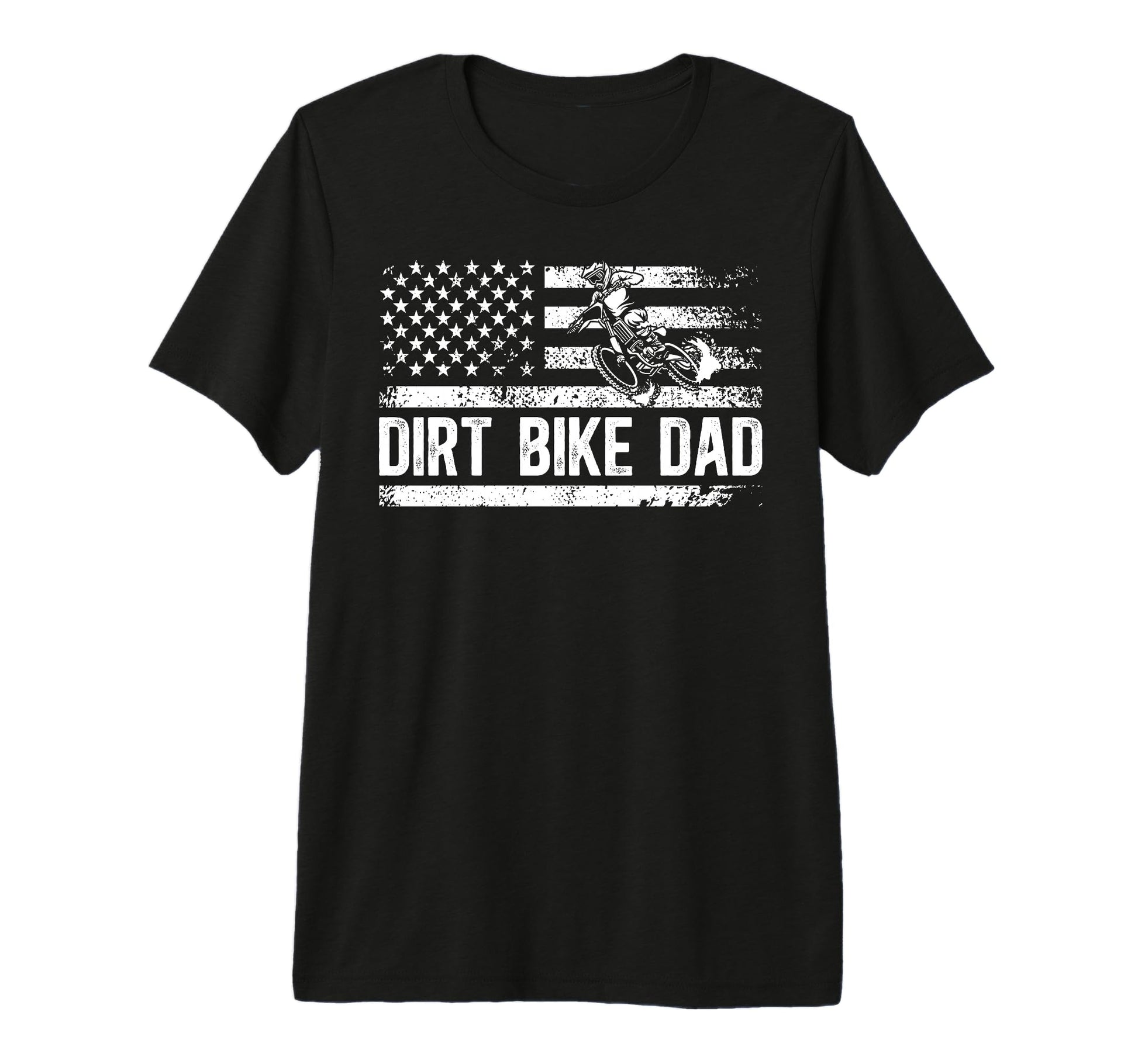 Mens Dirt Bike Dad Us Flag Dad Dirt Biker T-Shirt - Novelty Apparel Unisex - T-Shirt, Sweatshirt, Hoodie