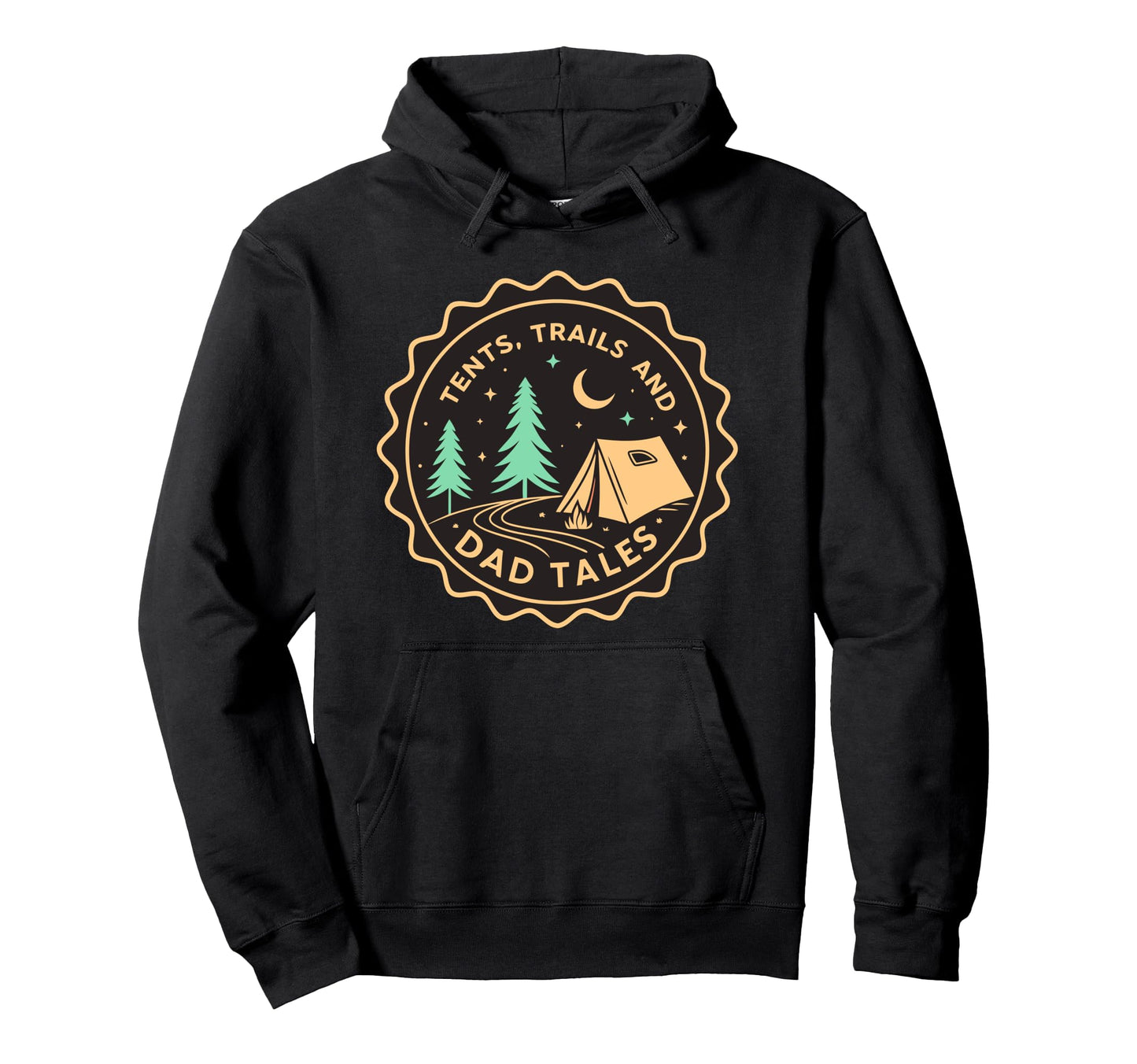 Papas Outdoor Escape Hiking Campfire Fun Hoodie - Unique Graphic for Adults - T-Shirt, Sweatshirt, Hoodie