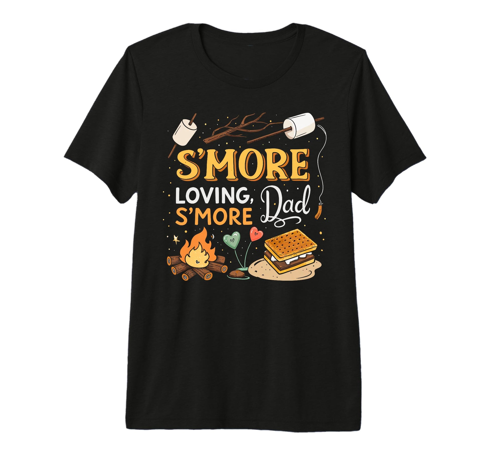 Outdoorsy Dad Smore Loving T-Shirt - Casual Everyday Wear Men Women - T-Shirt, Sweatshirt, Hoodie