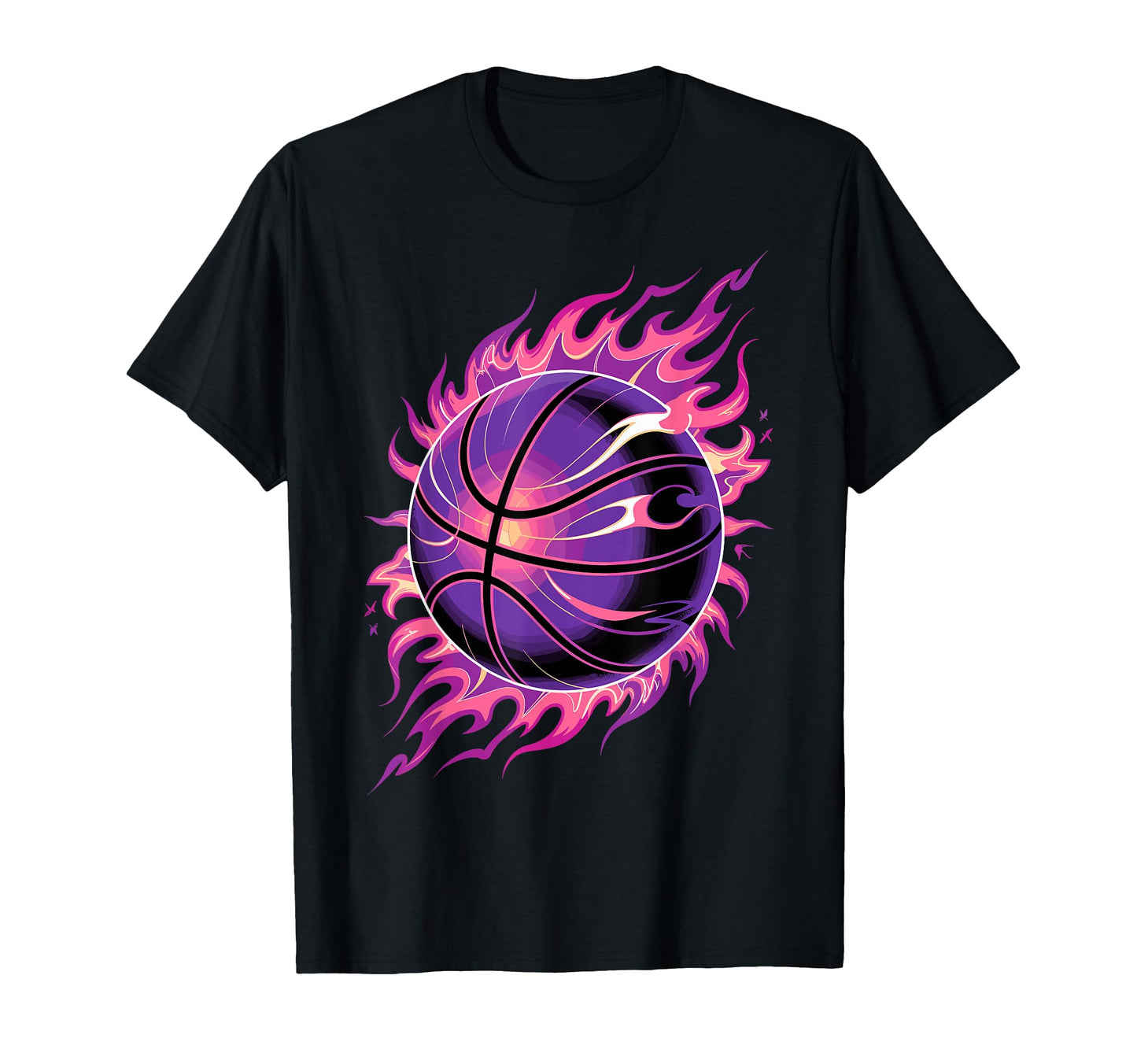 Basketball Ball Fire Basketball Player T-Shirt - Trendy Graphic Men Women - T-Shirt, Sweatshirt, Hoodie