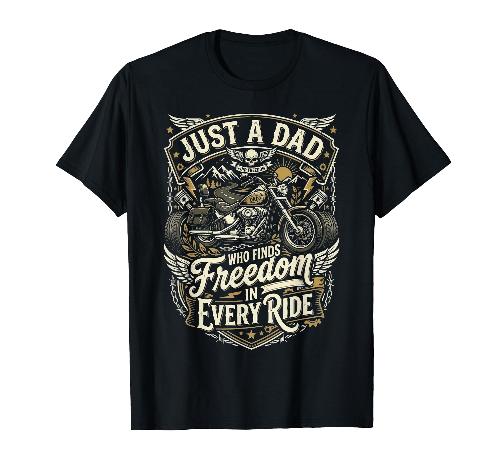 Motorcycle Dad Motorcyle Rider Daddy T-Shirt - Trendy Graphic Men Women - T-Shirt, Sweatshirt, Hoodie