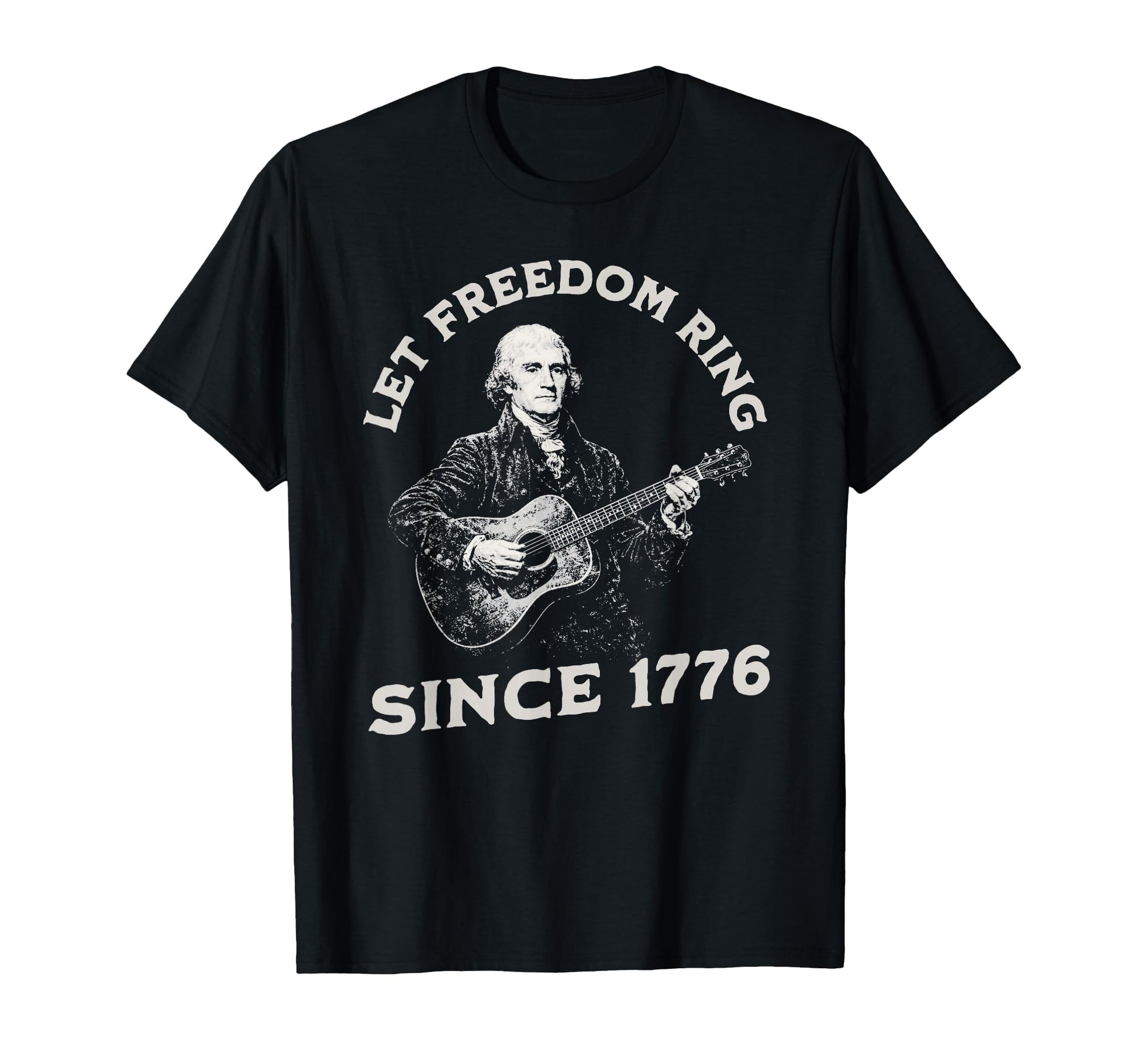 Patriotic 1776 Guitar Let Freedom Ring T-Shirt - Graphic Print for Adults - T-Shirt, Sweatshirt, Hoodie