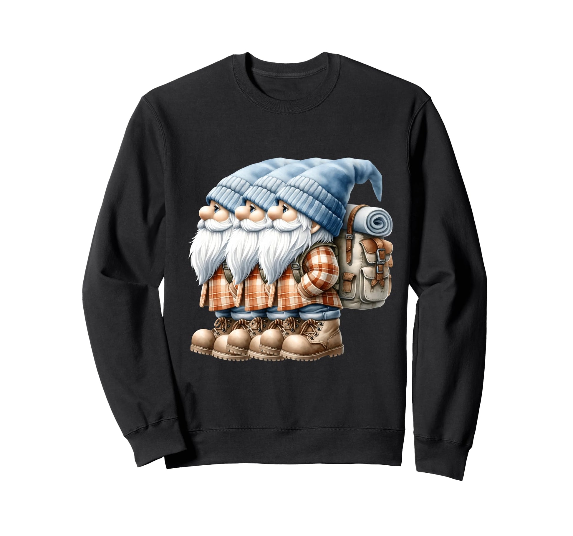 Hiker Gnomes Hiking And Camping Sweatshirt - Streetwear Style Men Women - T-Shirt, Sweatshirt, Hoodie