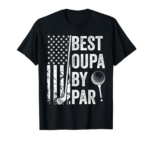 Best Oupa Par Usa Flag Golf Fathers T-Shirt - Unique Graphic for Adults - T-Shirt, Sweatshirt, Hoodie