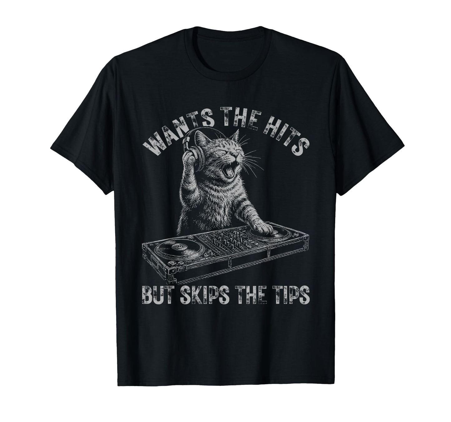 Funny Dj Cat Musician Music Producer T-Shirt - Casual Everyday Wear Unisex - T-Shirt, Sweatshirt, Hoodie