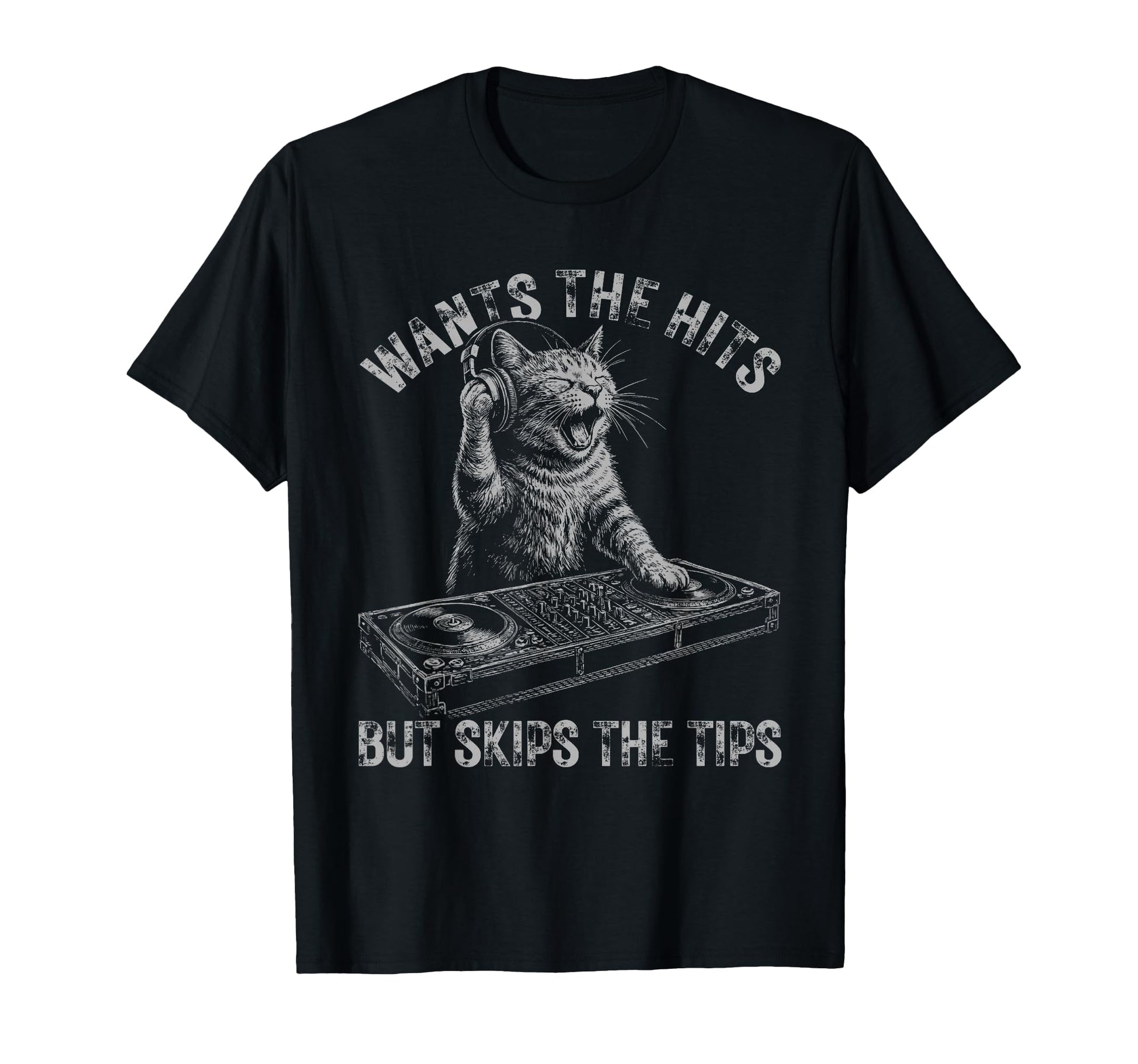 Funny Dj Cat Musician Music Producer T-Shirt - Casual Everyday Wear Unisex - T-Shirt, Sweatshirt, Hoodie
