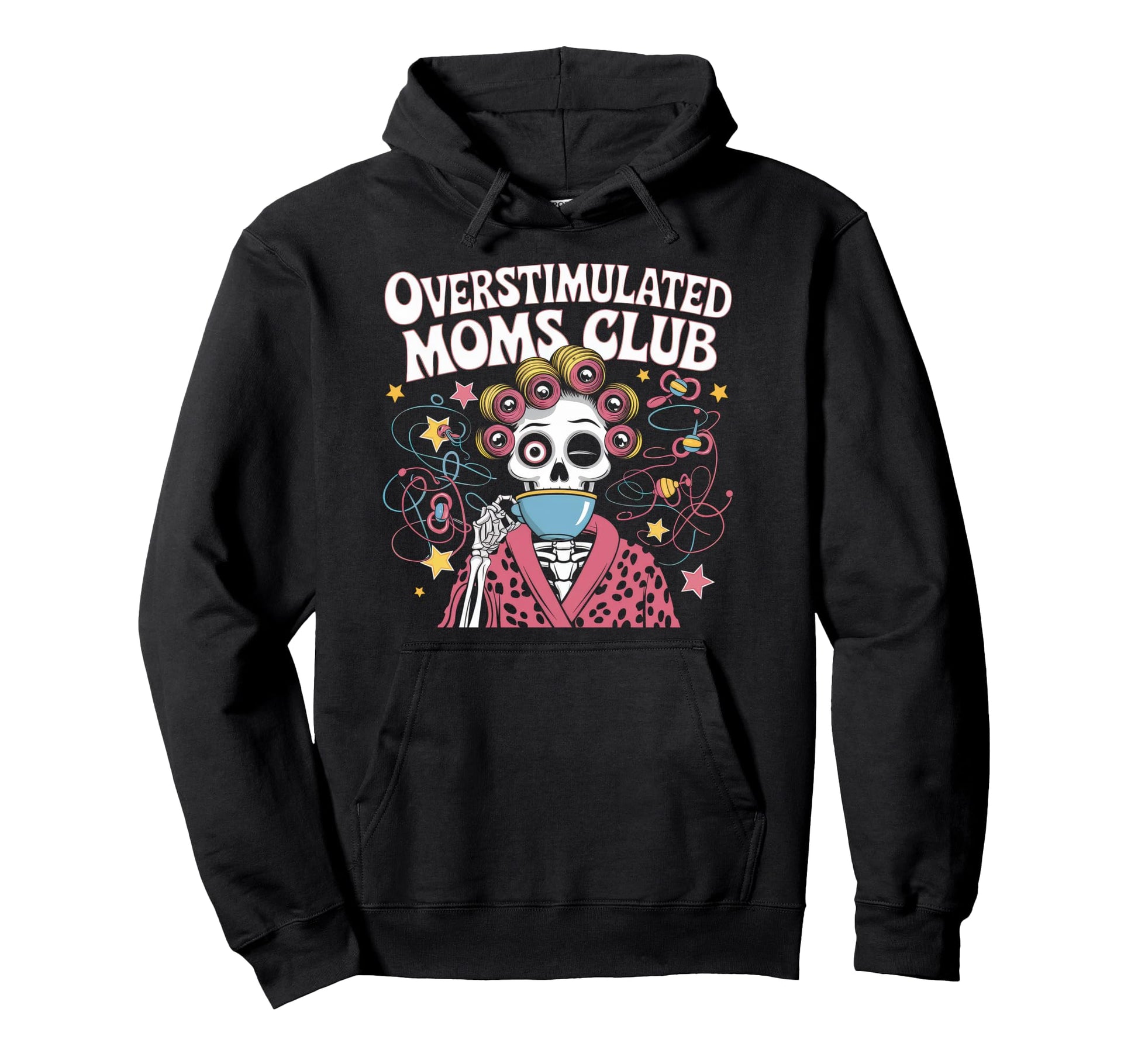 Overstimulated Moms Club Mom Hoodie - Minimalist Print Men Women - T-Shirt, Sweatshirt, Hoodie
