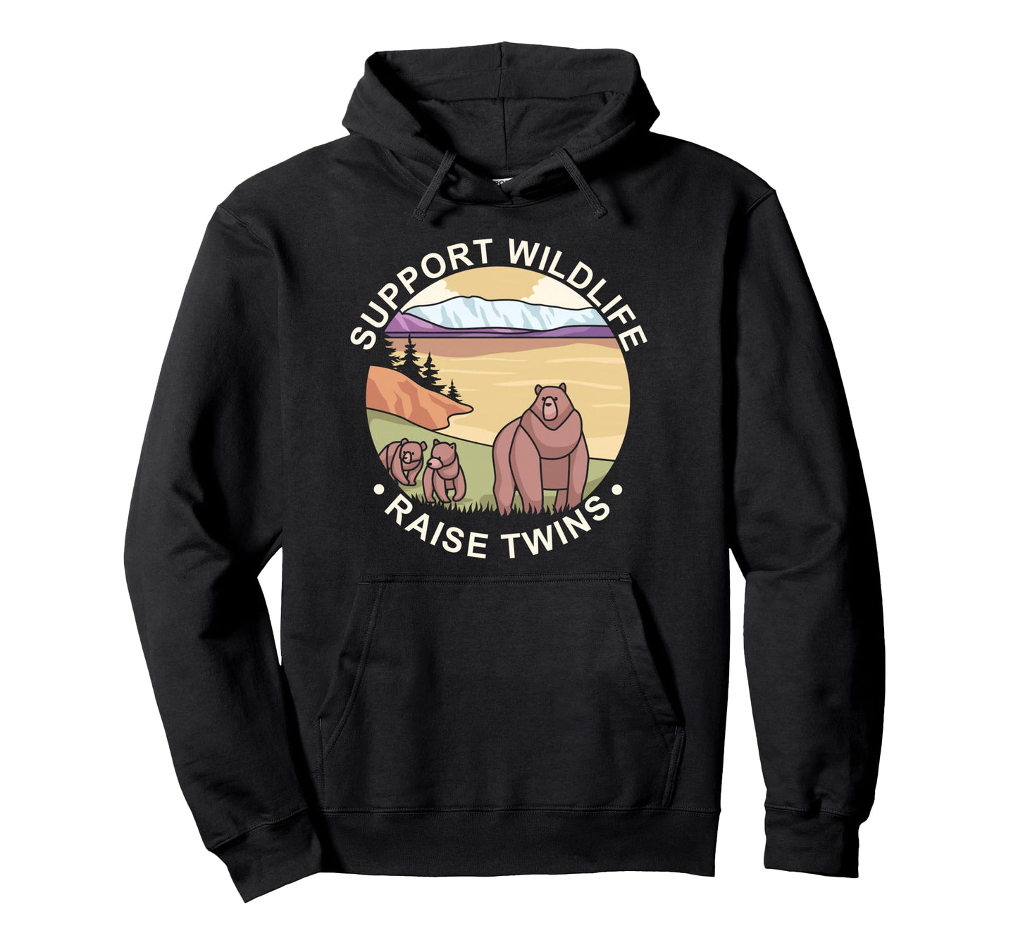Support Wildlife Raise Twins Future Mom Hoodie - Minimalist Print Unisex - T-Shirt, Sweatshirt, Hoodie
