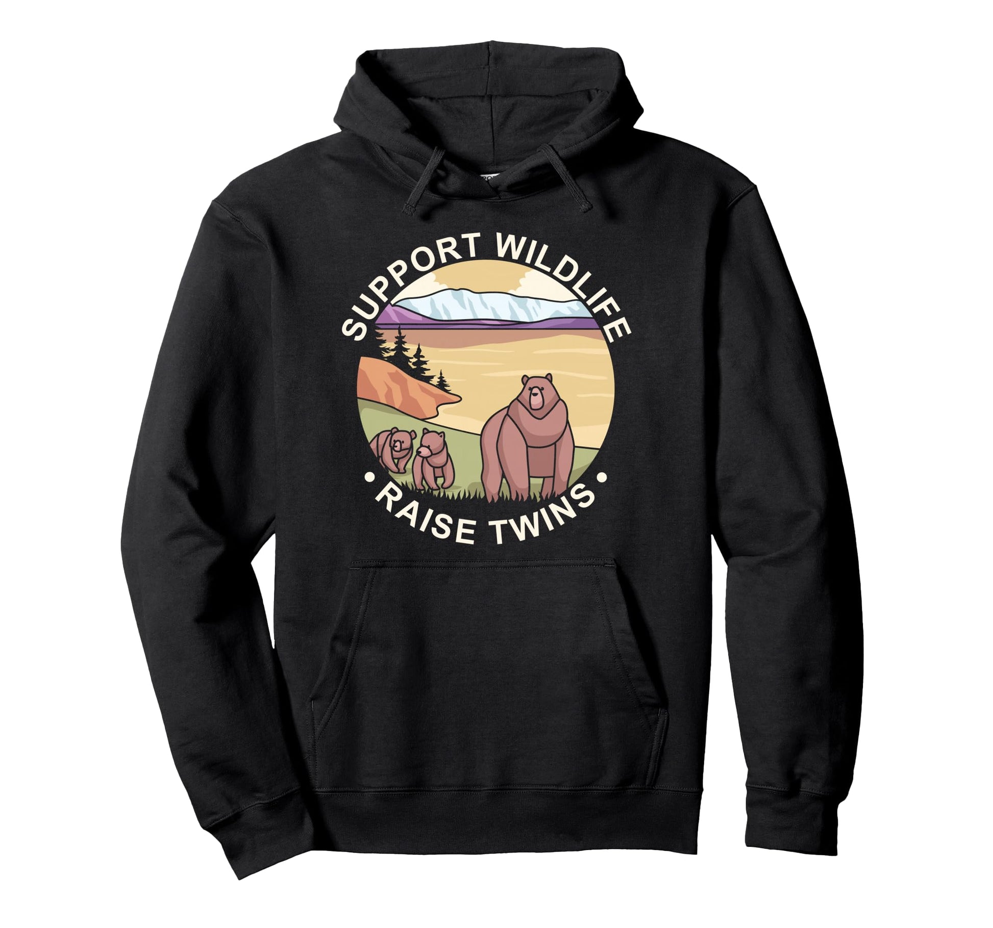 Support Wildlife Raise Twins Future Mom Hoodie - Minimalist Print Unisex - T-Shirt, Sweatshirt, Hoodie