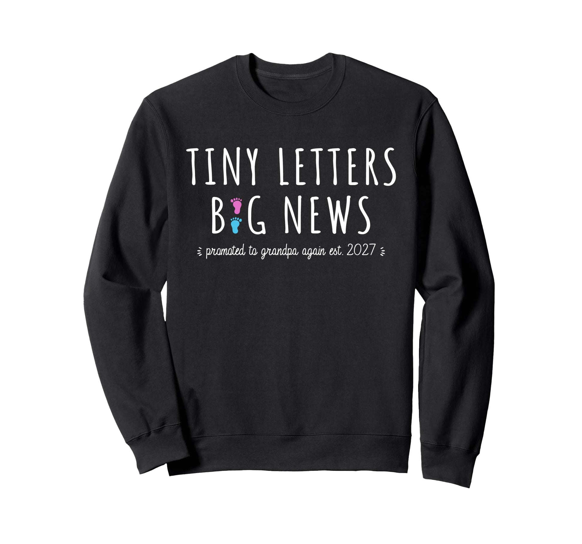 2Nd Time Grandpa Announcement Sweatshirt - Custom Art Print Men Women - T-Shirt, Sweatshirt, Hoodie