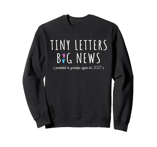 2Nd Time Grandpa Announcement Sweatshirt - Custom Art Print Men Women - T-Shirt, Sweatshirt, Hoodie
