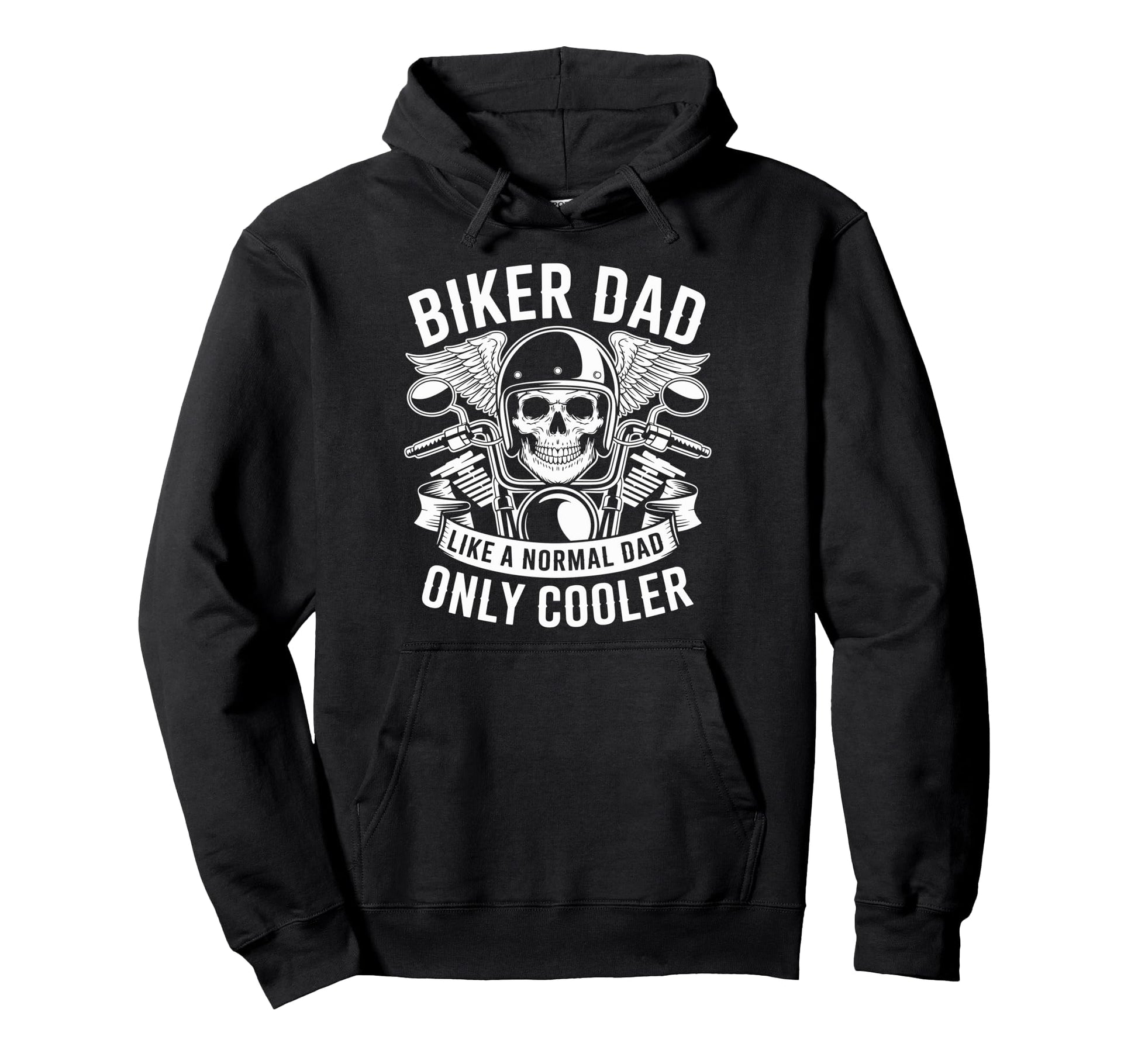 Biker Dad Like Normal Dad Only Hoodie - Aesthetic Graphic for Adults - T-Shirt, Sweatshirt, Hoodie