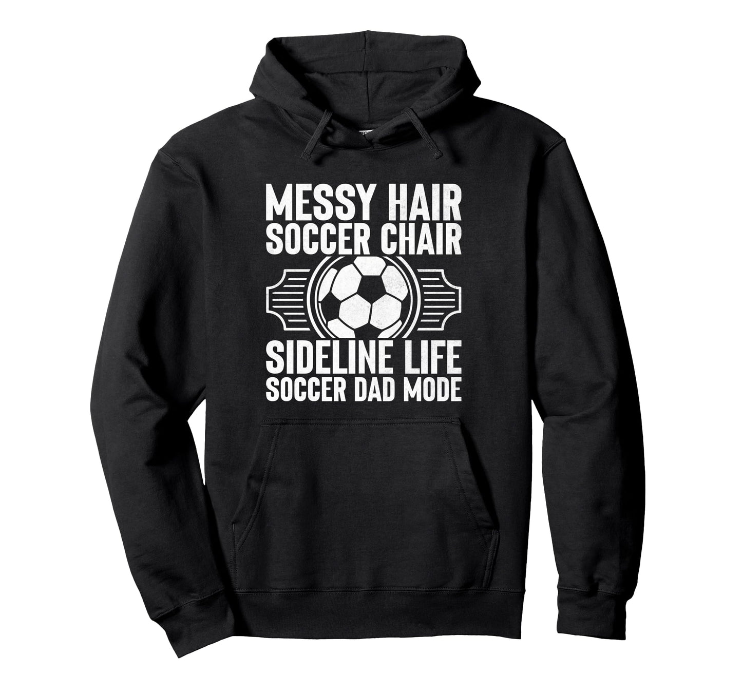 Messy Hair Soccer Chair Sideline Life Hoodie - Aesthetic Graphic Men Women - T-Shirt, Sweatshirt, Hoodie