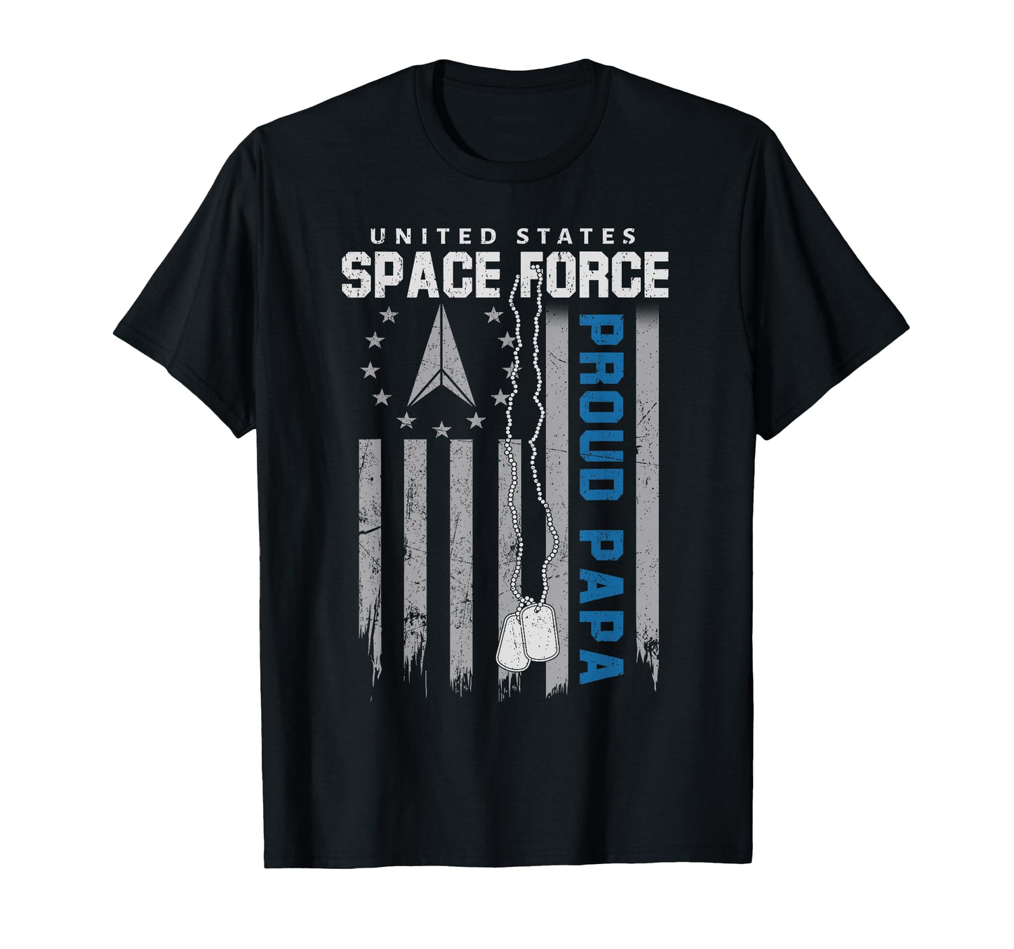 Proud Us Space Force Papa Flag Usa T-Shirt - Custom Art Print for Adults - T-Shirt, Sweatshirt, Hoodie