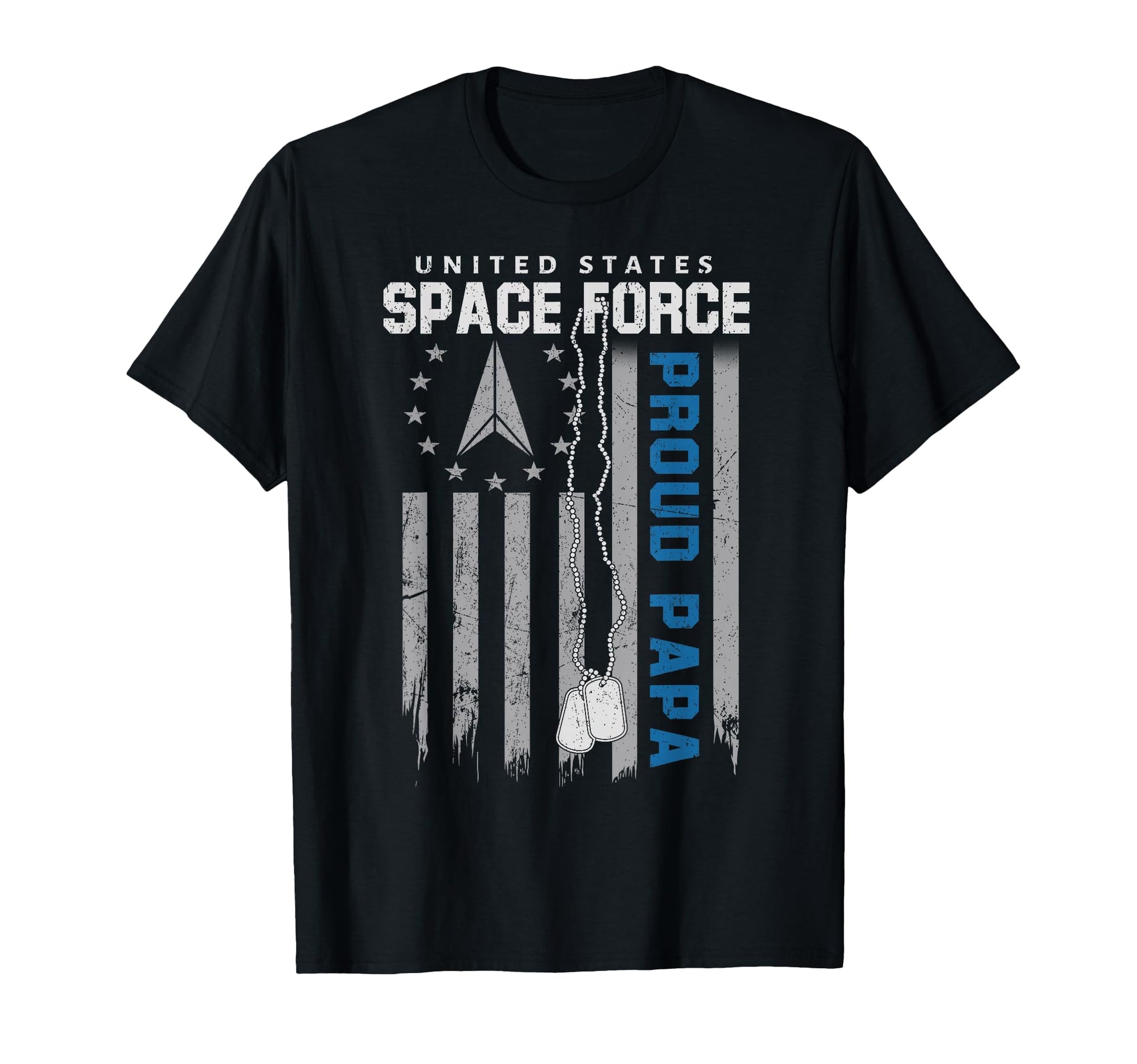 Proud Us Space Force Papa Flag Usa T-Shirt - Custom Art Print for Adults - T-Shirt, Sweatshirt, Hoodie