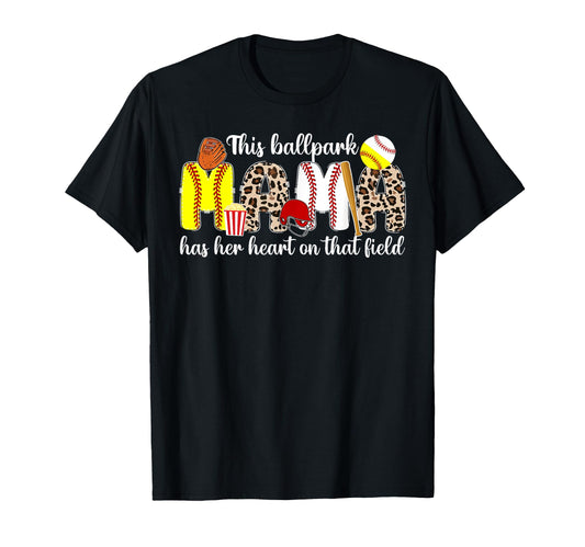 Ballpark Mama Proud Baseball Softball T-Shirt - Novelty Apparel Men Women - T-Shirt, Sweatshirt, Hoodie