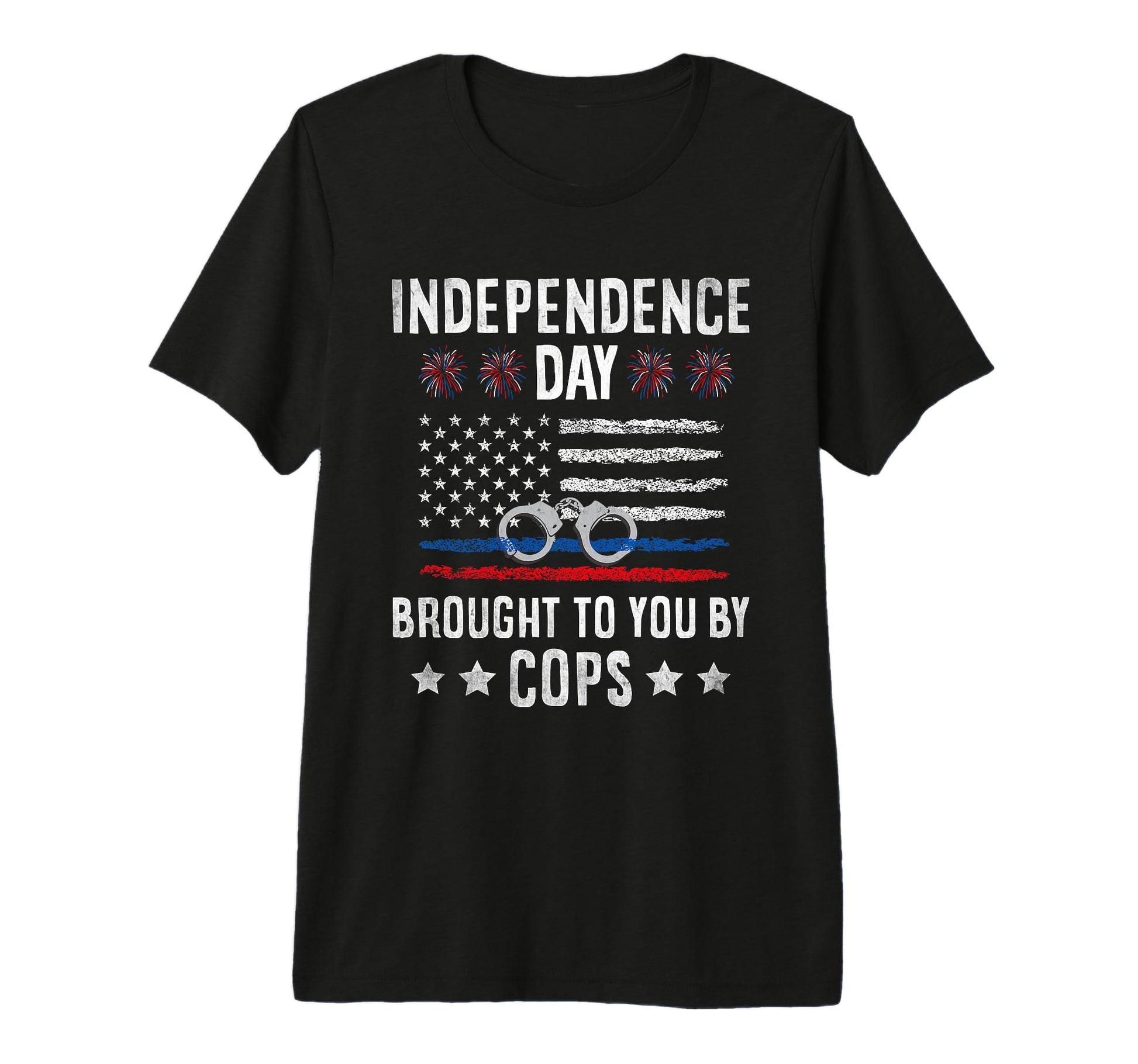 Funny Police Dad 4Th July American T-Shirt - Minimalist Print for Adults - T-Shirt, Sweatshirt, Hoodie