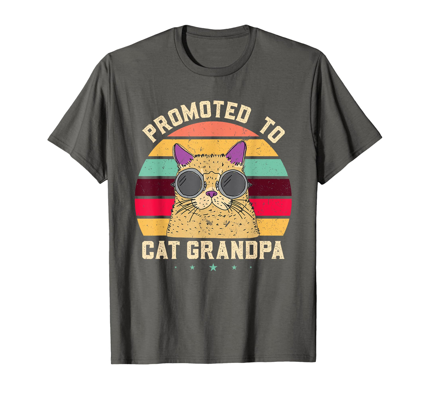 Promoted To Cat Grandpa Grandfather T-Shirt - Custom Art Print Men Women - T-Shirt, Sweatshirt, Hoodie