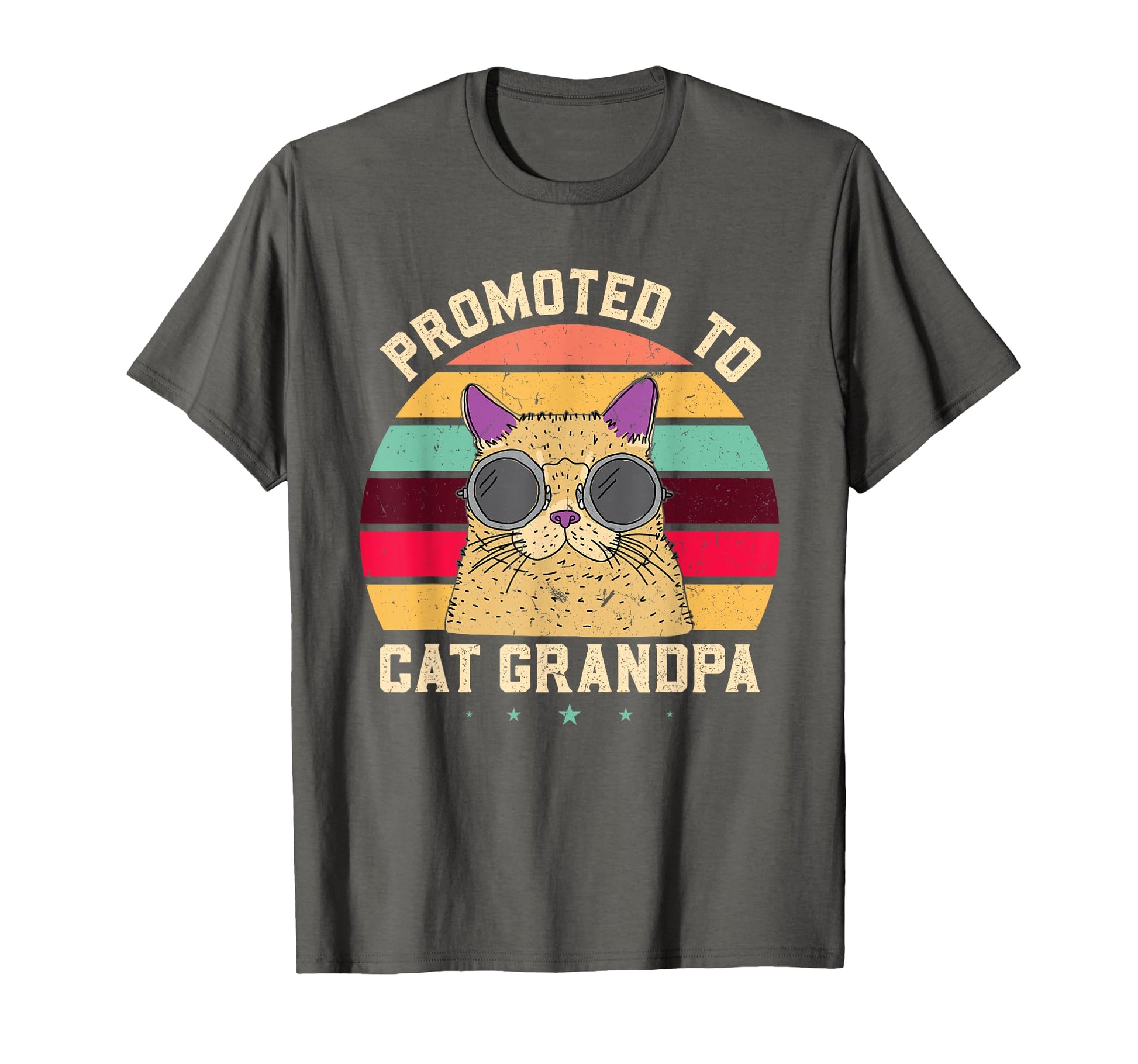 Promoted To Cat Grandpa Grandfather T-Shirt - Custom Art Print Men Women - T-Shirt, Sweatshirt, Hoodie