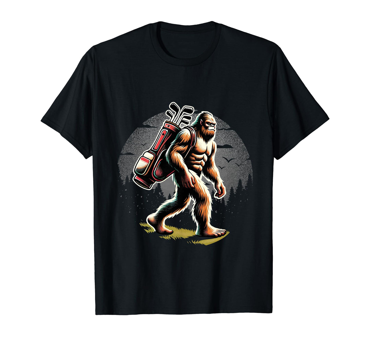 Funny Bigfoot Golf Player Golfer T-Shirt - Fun Novelty Design Men Women - T-Shirt, Sweatshirt, Hoodie