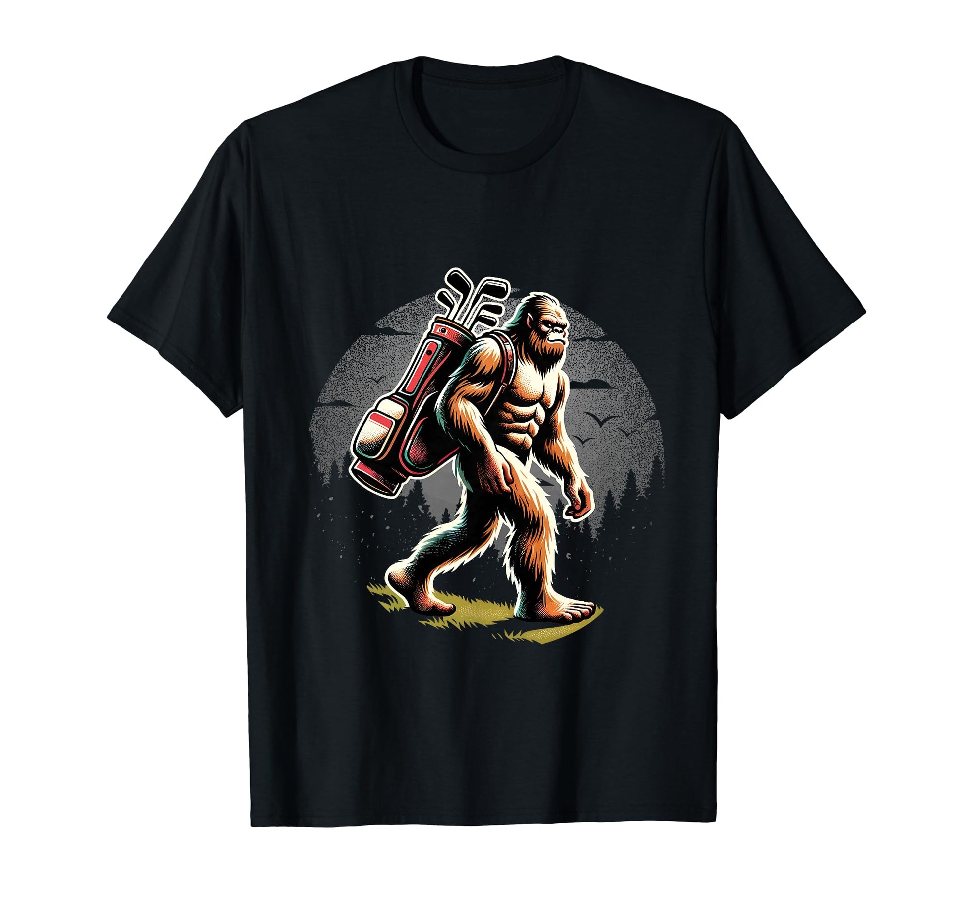 Funny Bigfoot Golf Player Golfer T-Shirt - Fun Novelty Design Men Women - T-Shirt, Sweatshirt, Hoodie