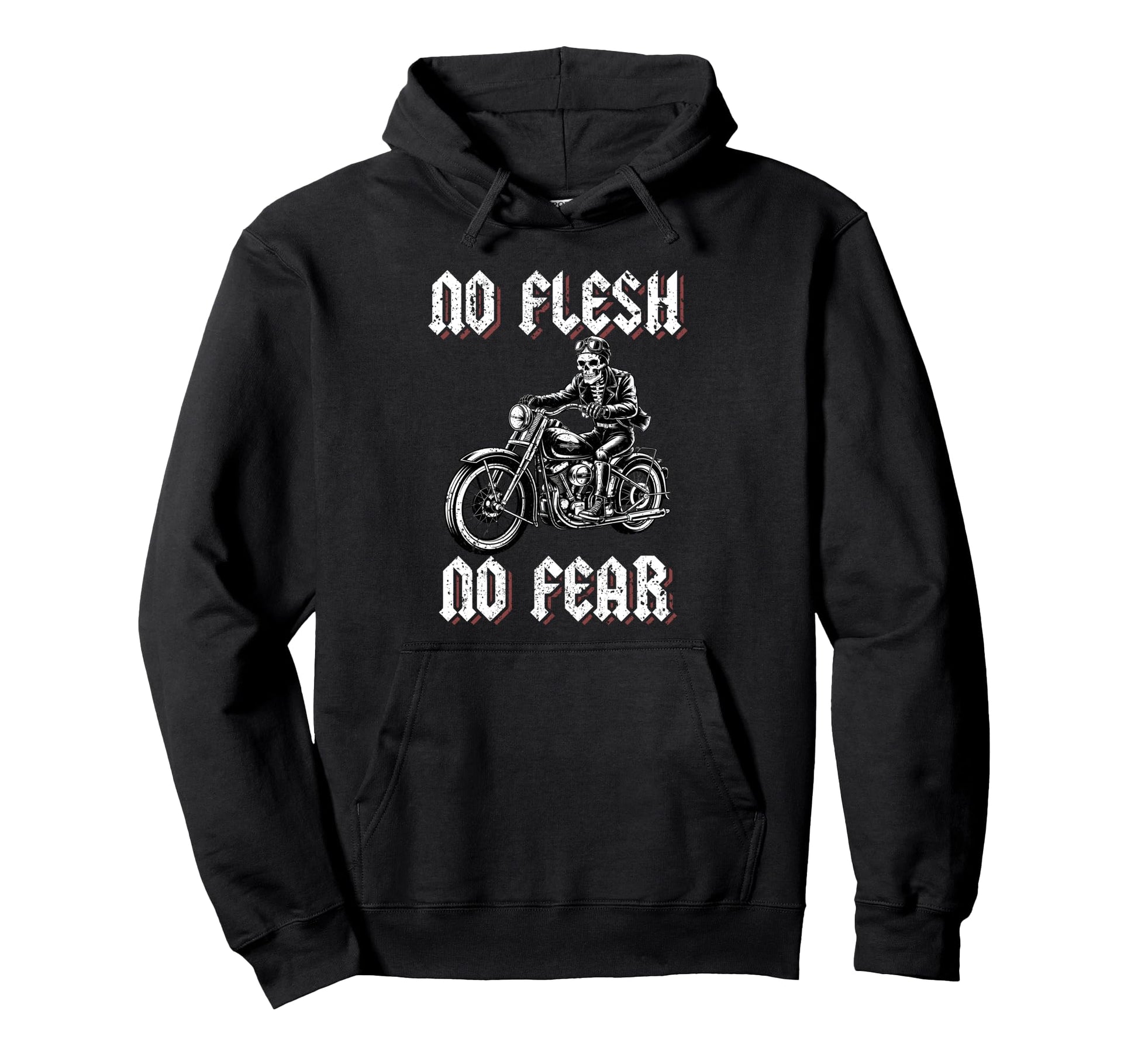Skeleton Biker Motorcycle Dad No Flesh No Hoodie - Novelty Apparel Unisex - T-Shirt, Sweatshirt, Hoodie