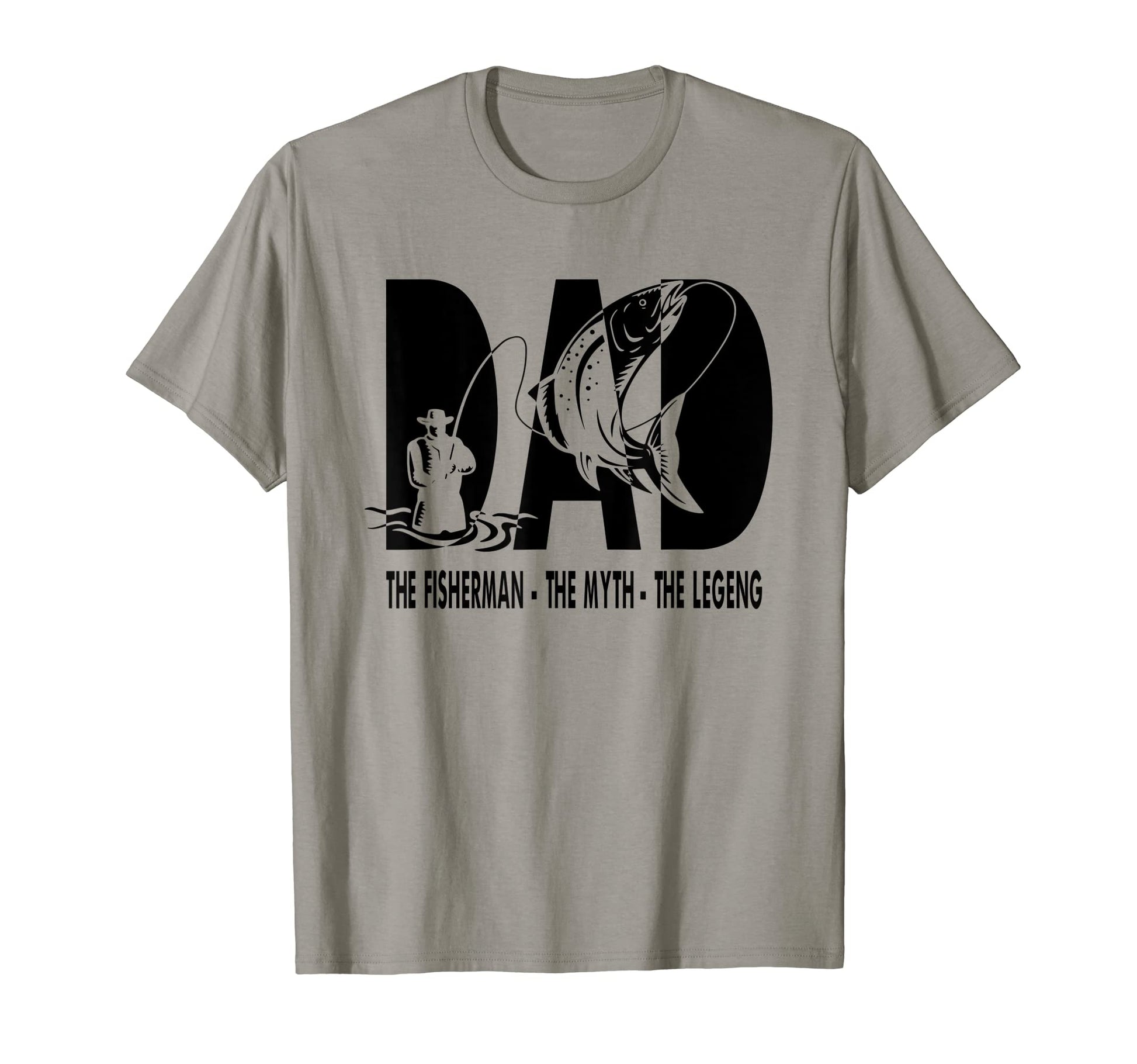 Dad Fisherman Myth Legend Papa Fishing T-Shirt - Graphic Print for Adults - T-Shirt, Sweatshirt, Hoodie