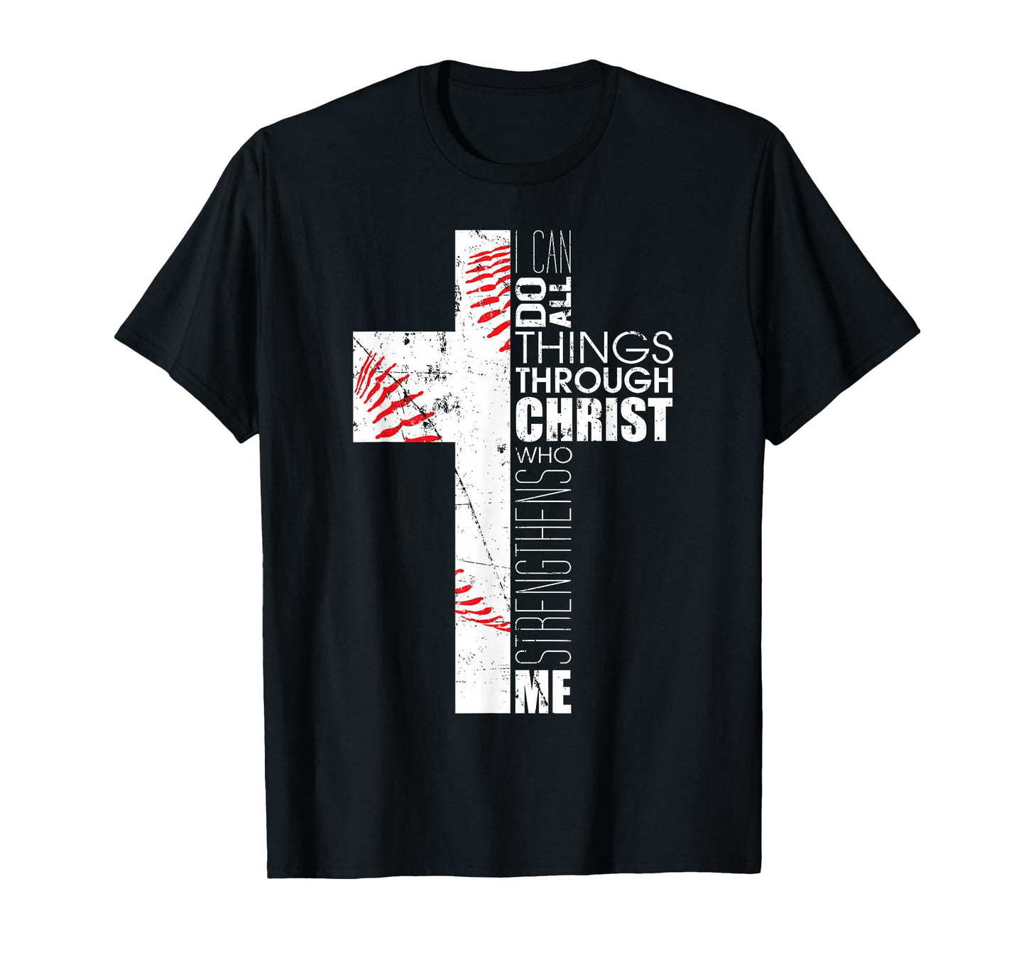 Baseball Christian Cross Gifts T-Shirt - Graphic Print for Adults - T-Shirt, Sweatshirt, Hoodie