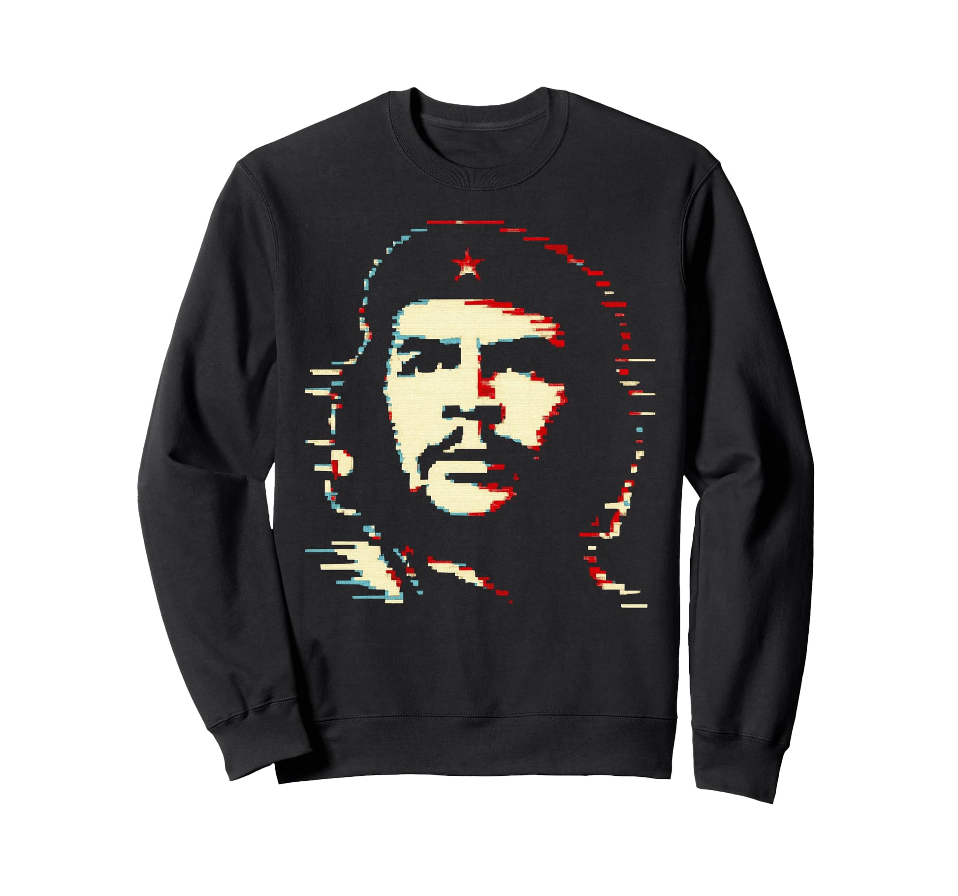 Che Pixel Art Glitch Cuba Pop Art Sweatshirt - Custom Art Print for Adults - T-Shirt, Sweatshirt, Hoodie