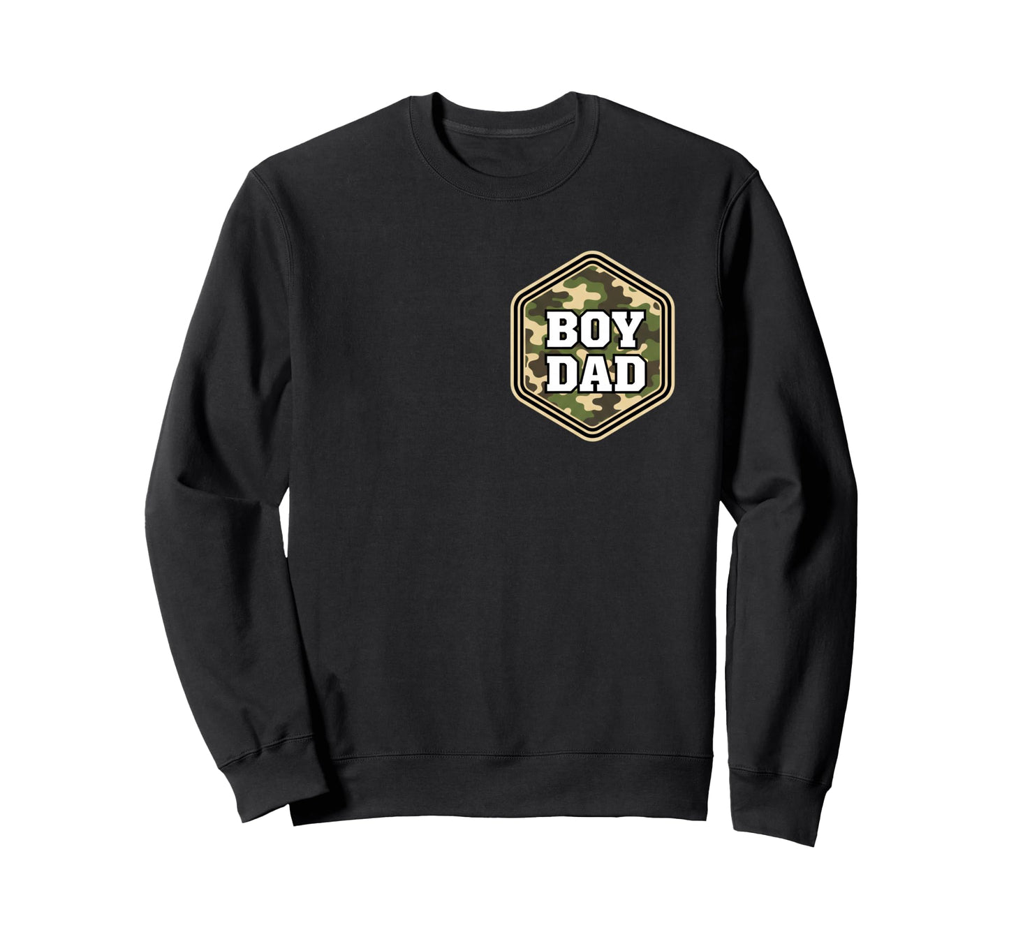 Dad Camo Badge Dad Hunting Fishing Sweatshirt - Trendy Graphic Men Women - T-Shirt, Sweatshirt, Hoodie