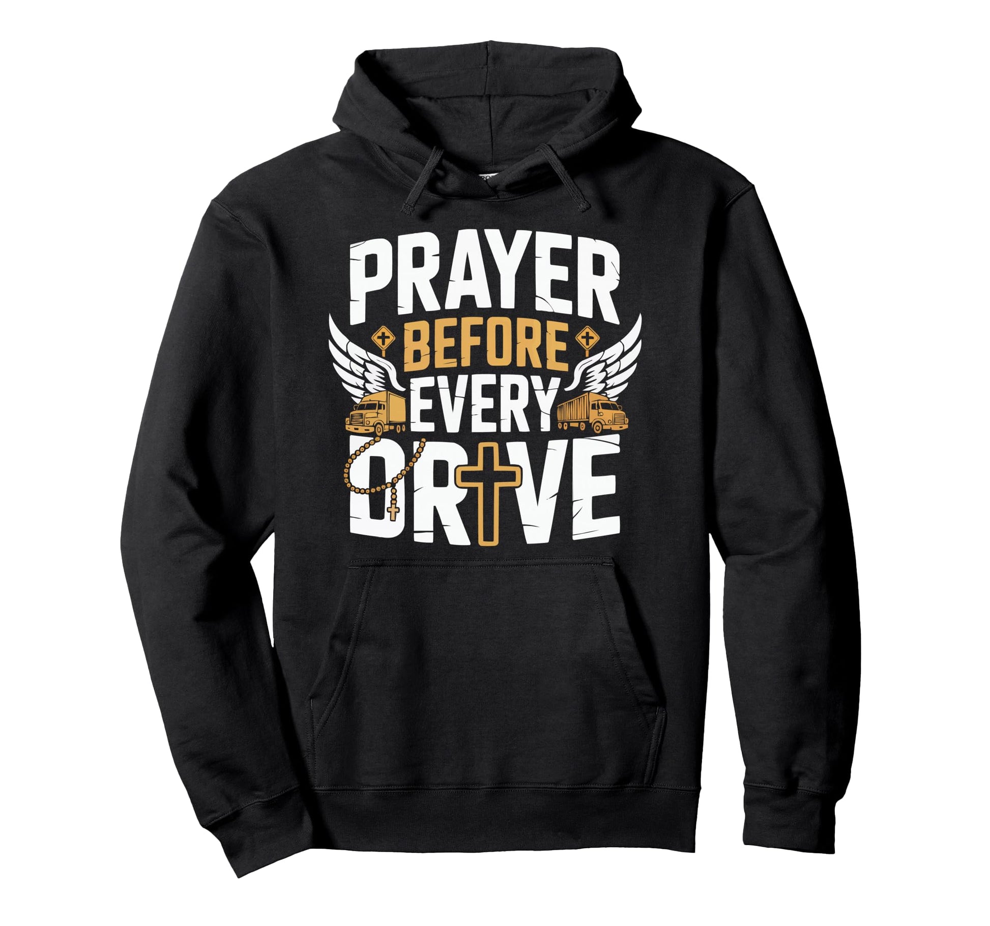 Christian Truck Driver Trucker Hoodie - Minimalist Print Men Women - T-Shirt, Sweatshirt, Hoodie