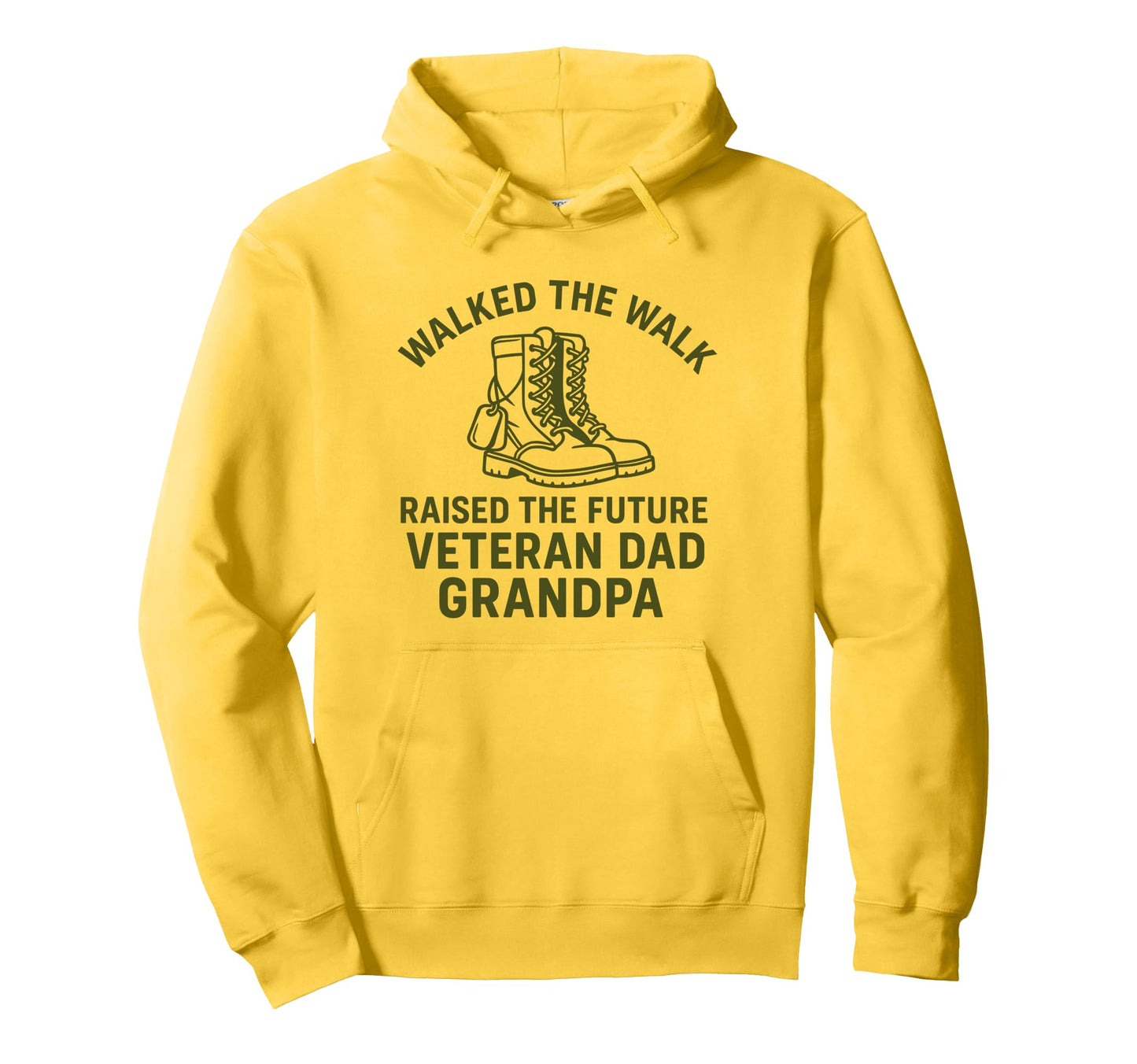 Dad Grandpa Veteran Patriotic Hoodie - Casual Everyday Wear Men Women - T-Shirt, Sweatshirt, Hoodie