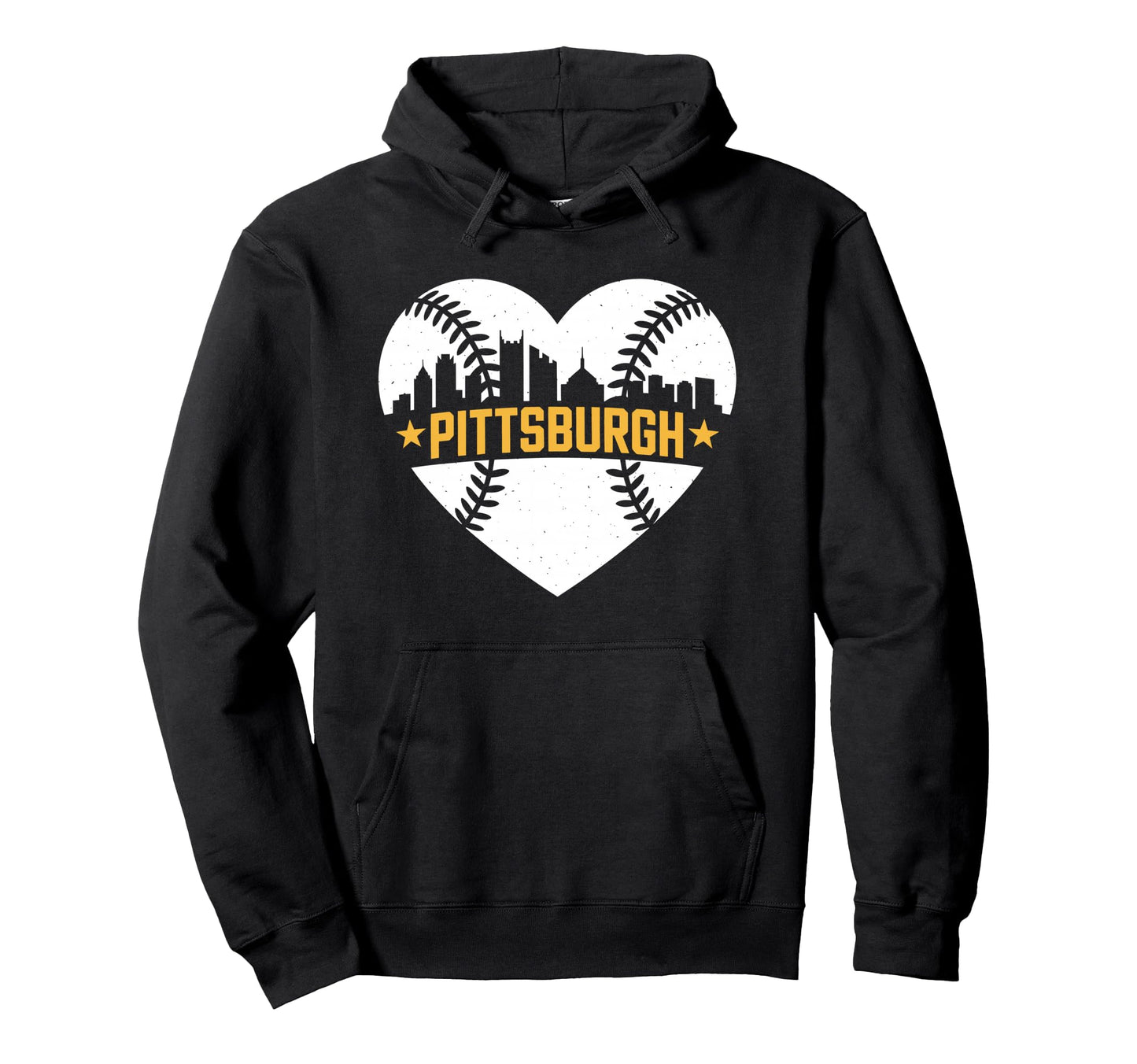 Pittsburgh Lovers Skyline Baseball Hoodie - Unique Graphic for Adults - T-Shirt, Sweatshirt, Hoodie