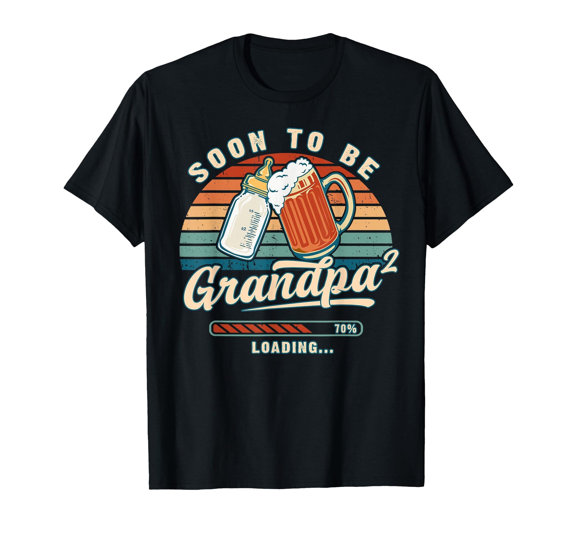 Soon To Be Grandpa 2 Loading Reveal T-Shirt - Minimalist Print Men Women - T-Shirt, Sweatshirt, Hoodie