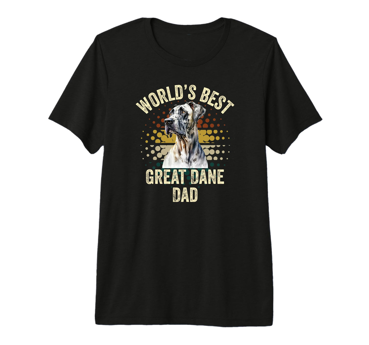 Worlds Best Great Dane Dad Funny Great T-Shirt - Graphic Print for Adults - T-Shirt, Sweatshirt, Hoodie