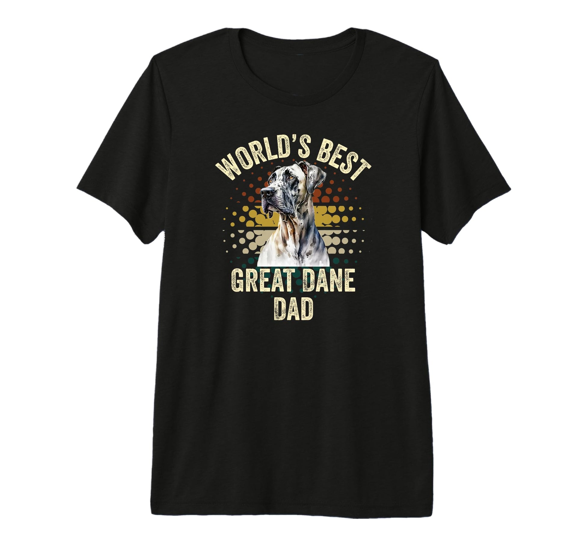 Worlds Best Great Dane Dad Funny Great T-Shirt - Graphic Print for Adults - T-Shirt, Sweatshirt, Hoodie