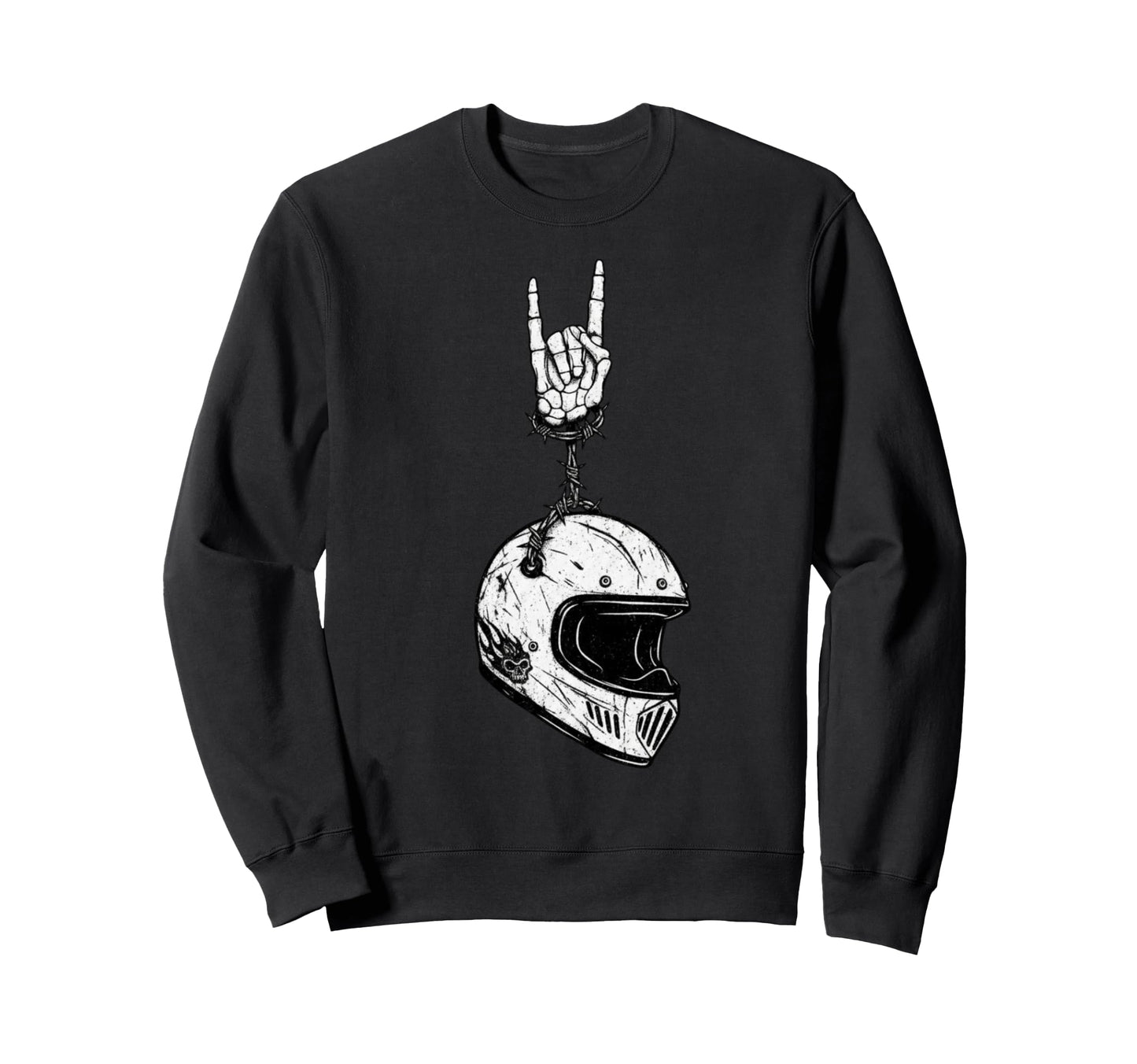 Motorcycle Biker Helmet 90S Alt Sweatshirt - Fun Novelty Design Unisex - T-Shirt, Sweatshirt, Hoodie