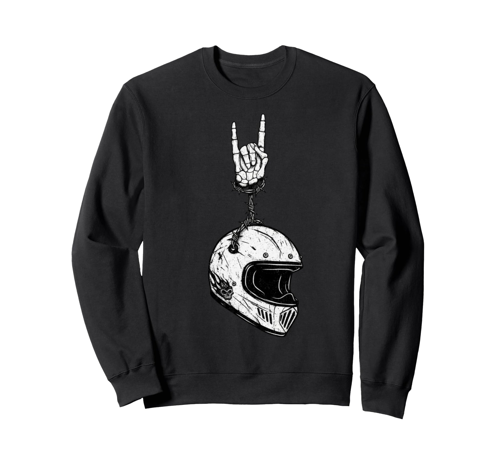 Motorcycle Biker Helmet 90S Alt Sweatshirt - Fun Novelty Design Unisex - T-Shirt, Sweatshirt, Hoodie